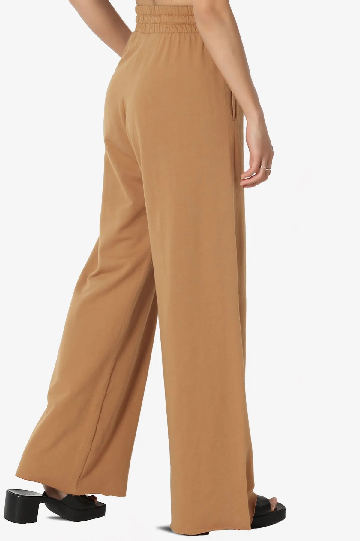 Nia Cotton Terry Wide Leg Track Pants