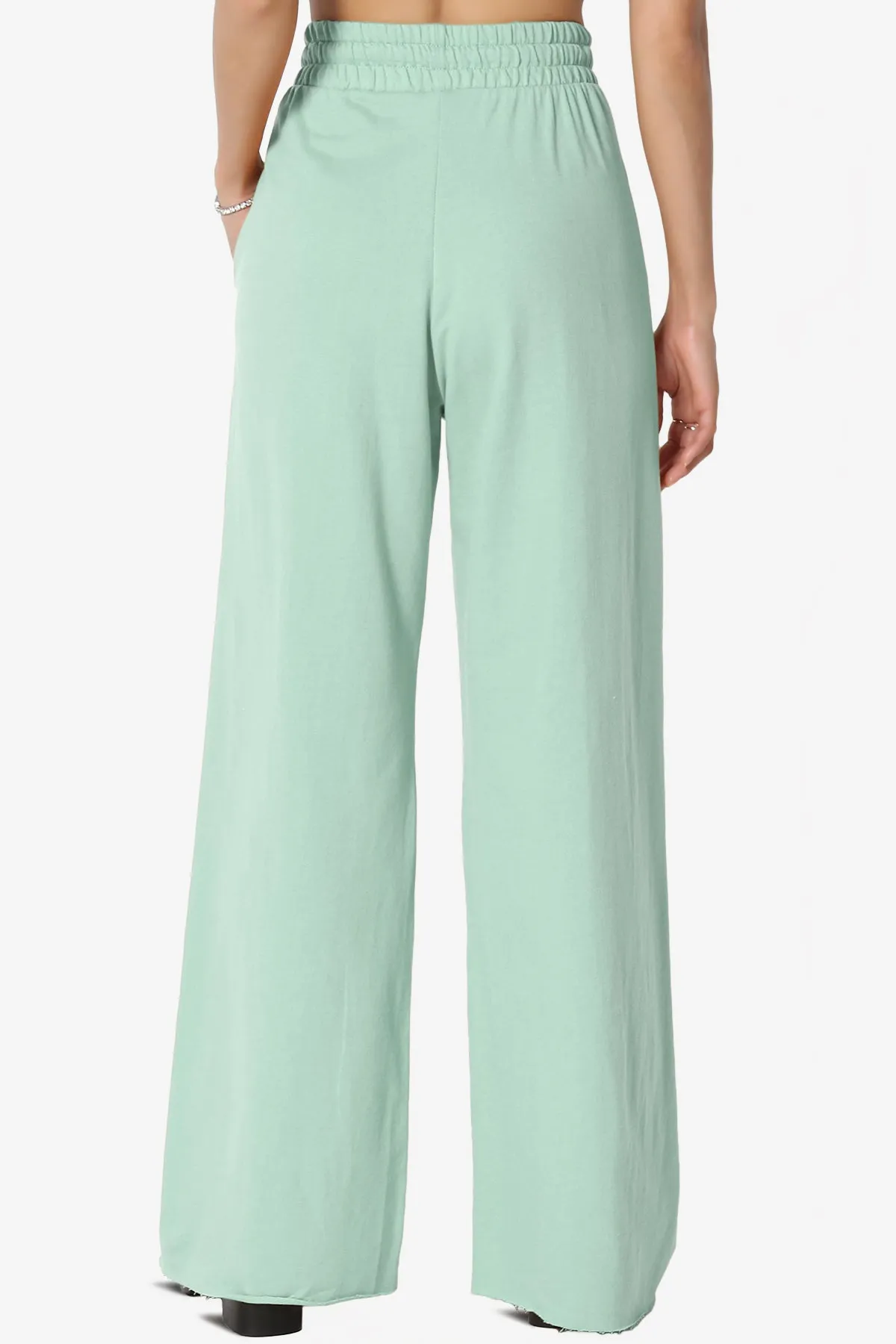 Nia Cotton Terry Wide Leg Track Pants
