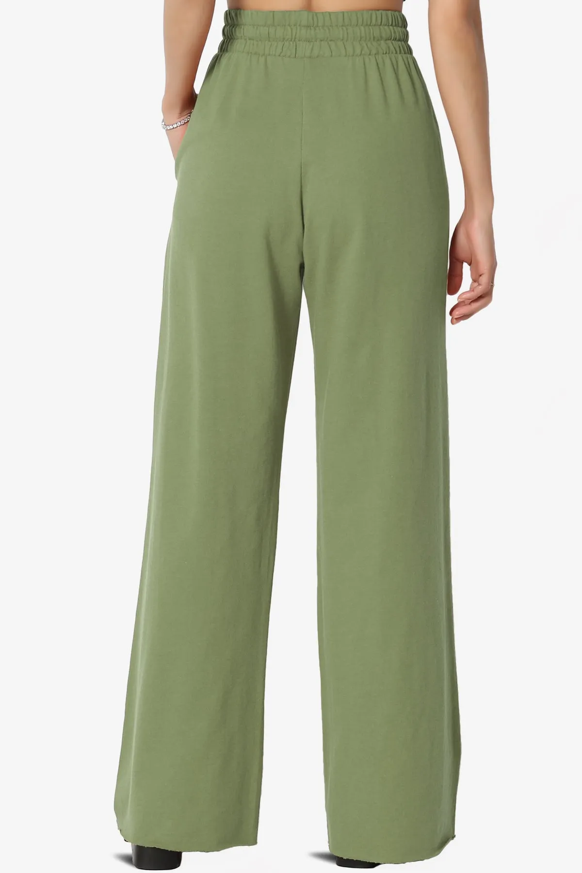 Nia Cotton Terry Wide Leg Track Pants
