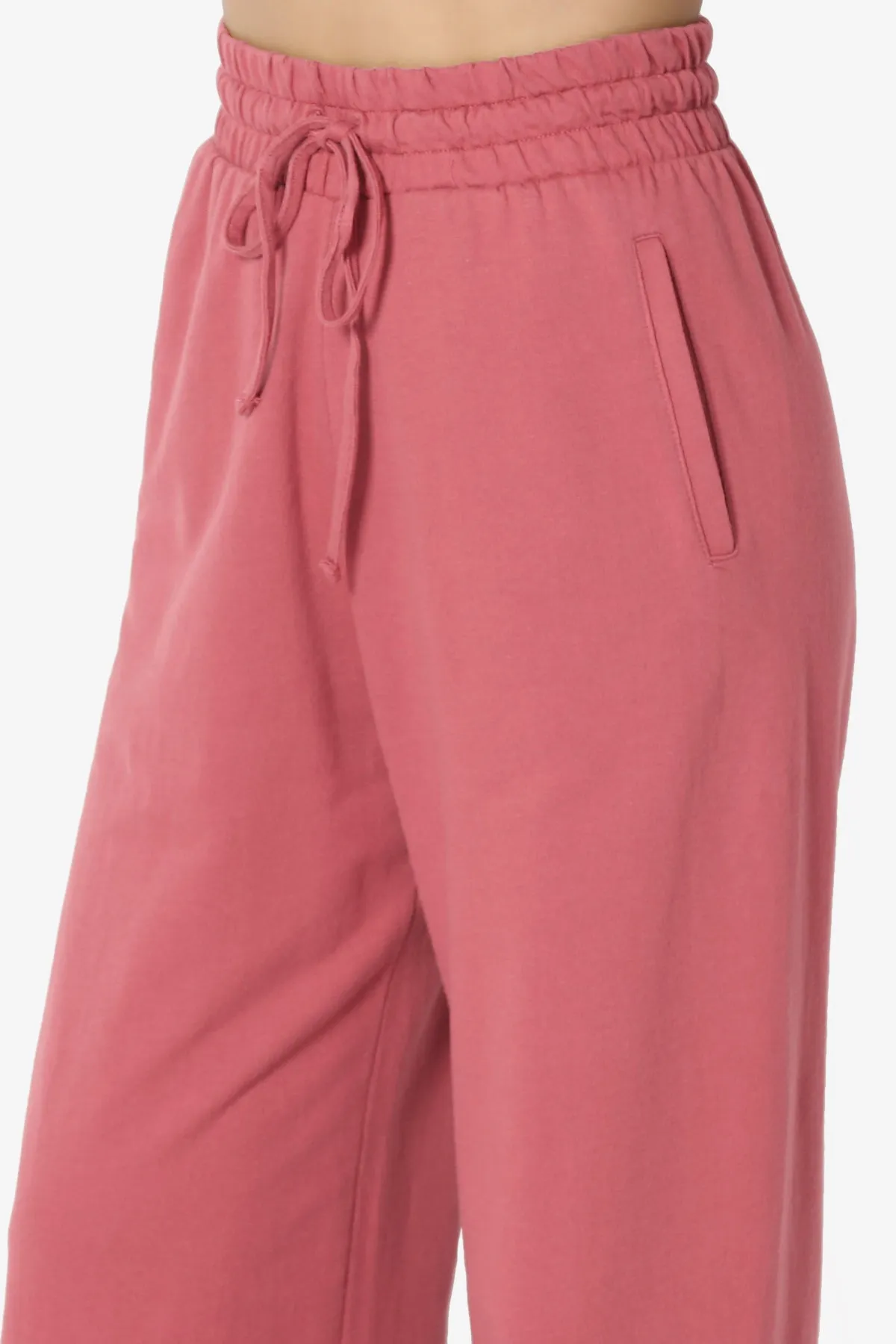 Nia Cotton Terry Wide Leg Track Pants