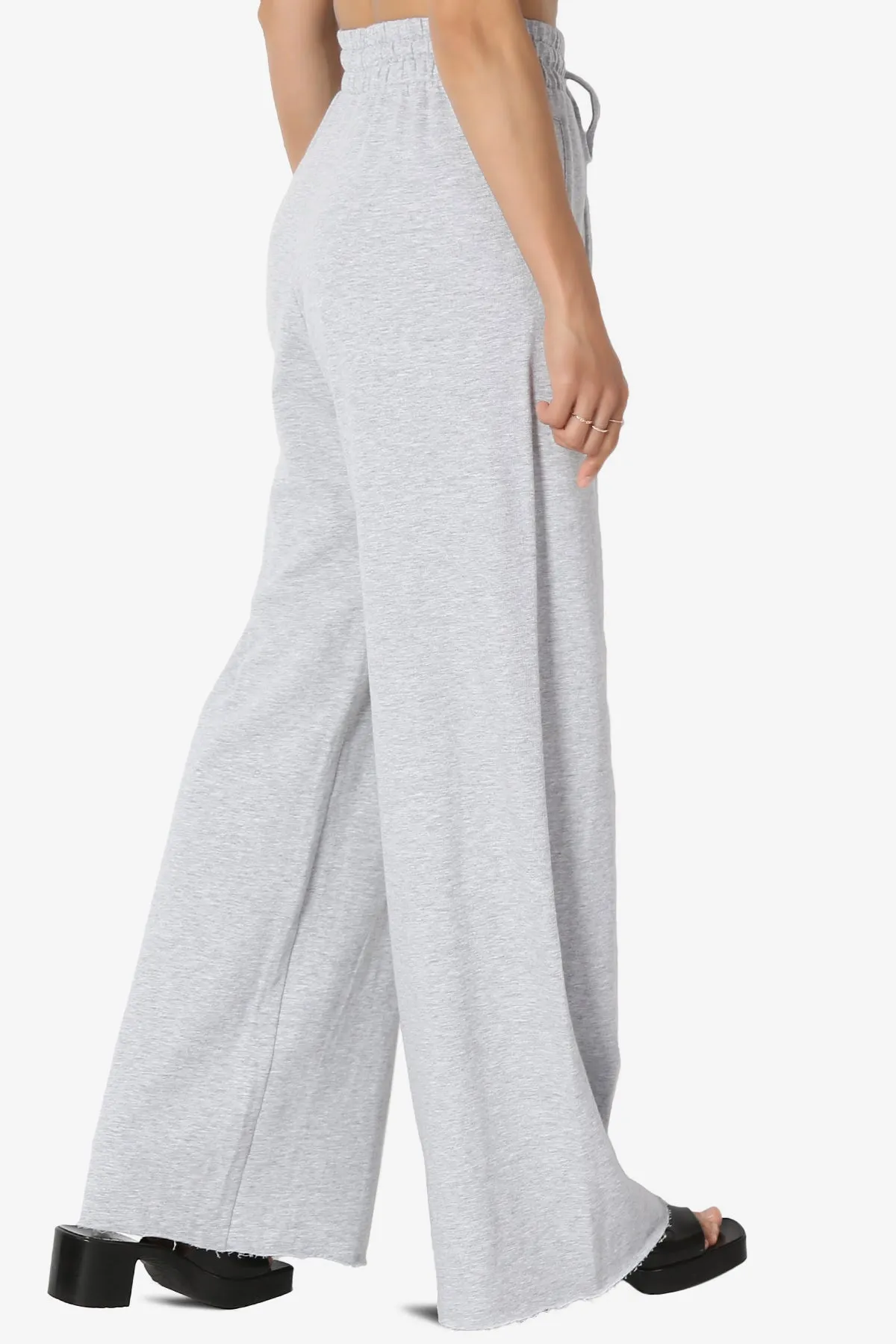 Nia Cotton Terry Wide Leg Track Pants