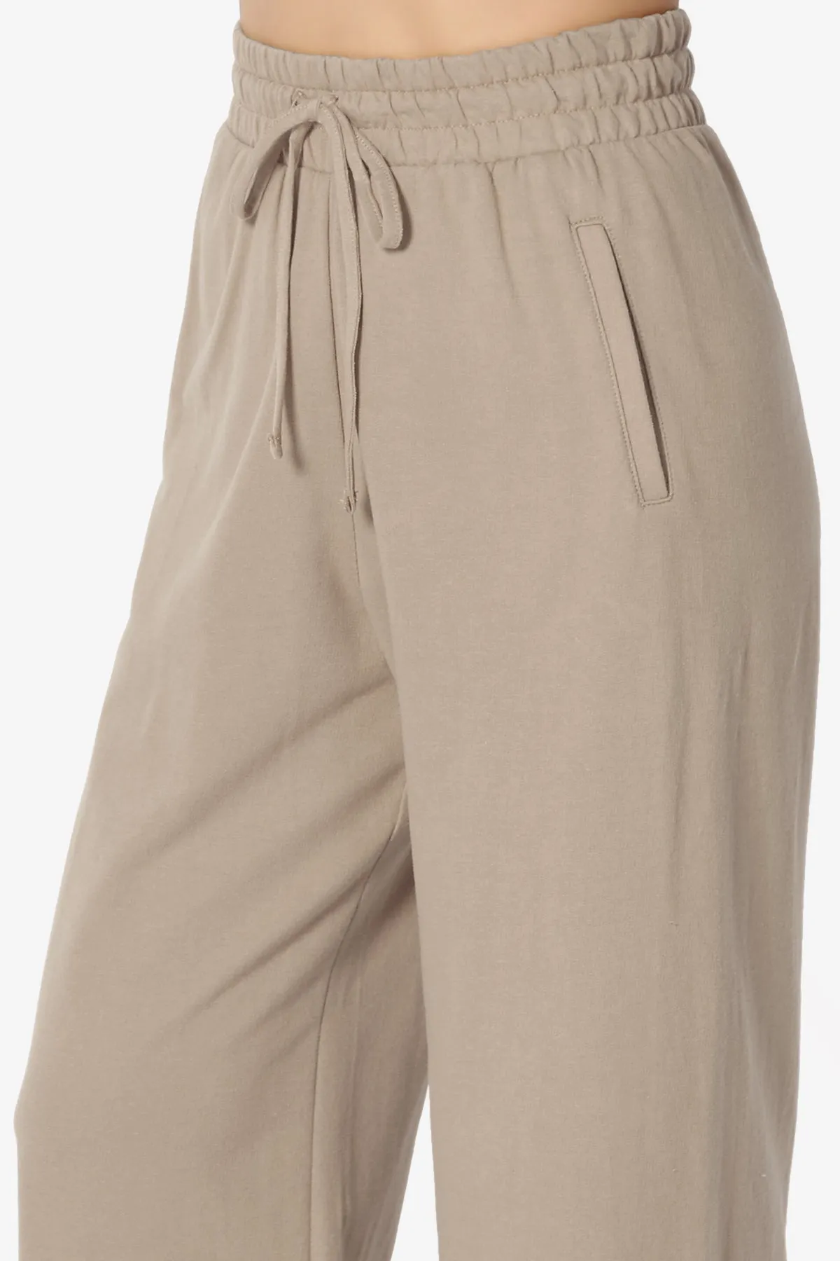 Nia Cotton Terry Wide Leg Track Pants