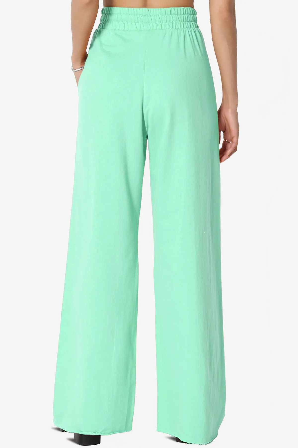Nia Cotton Terry Wide Leg Track Pants