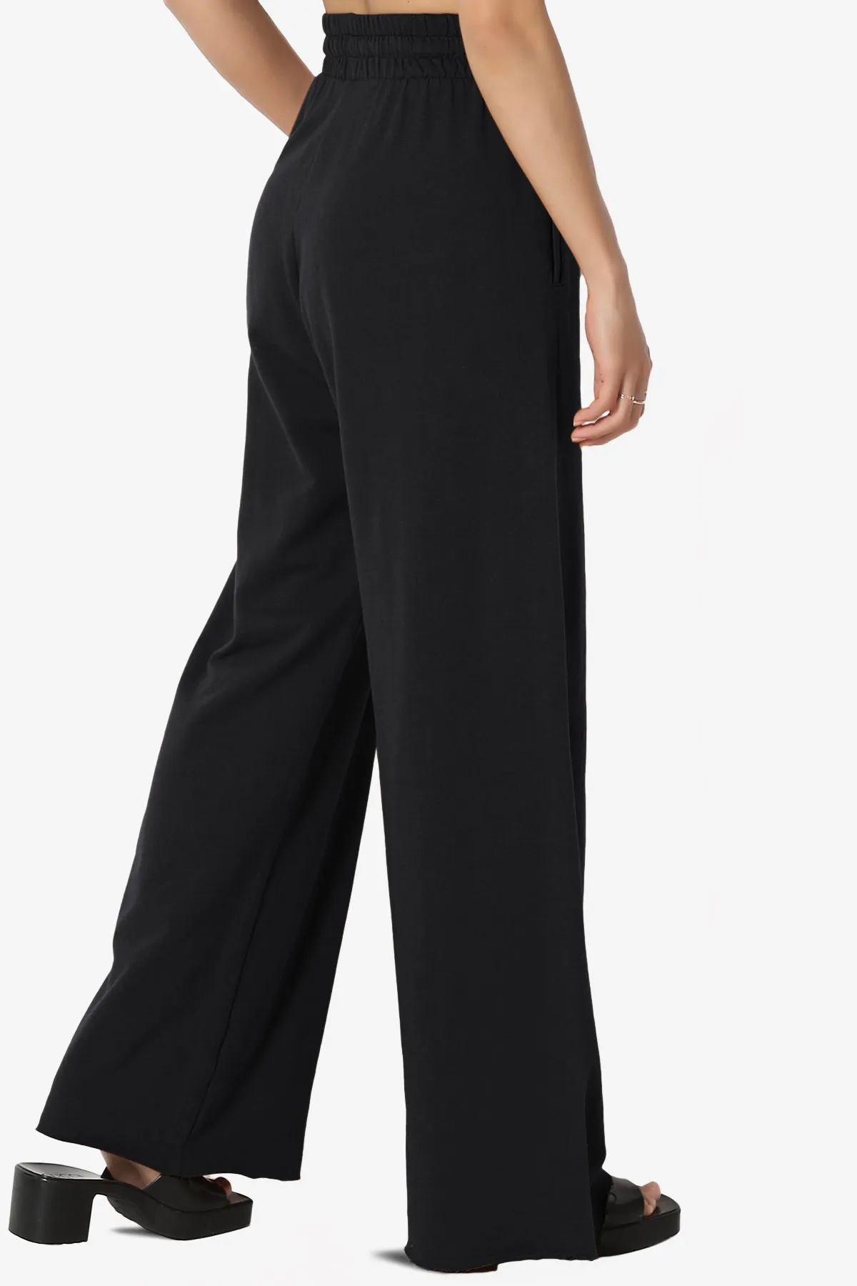 Nia Cotton Terry Wide Leg Track Pants