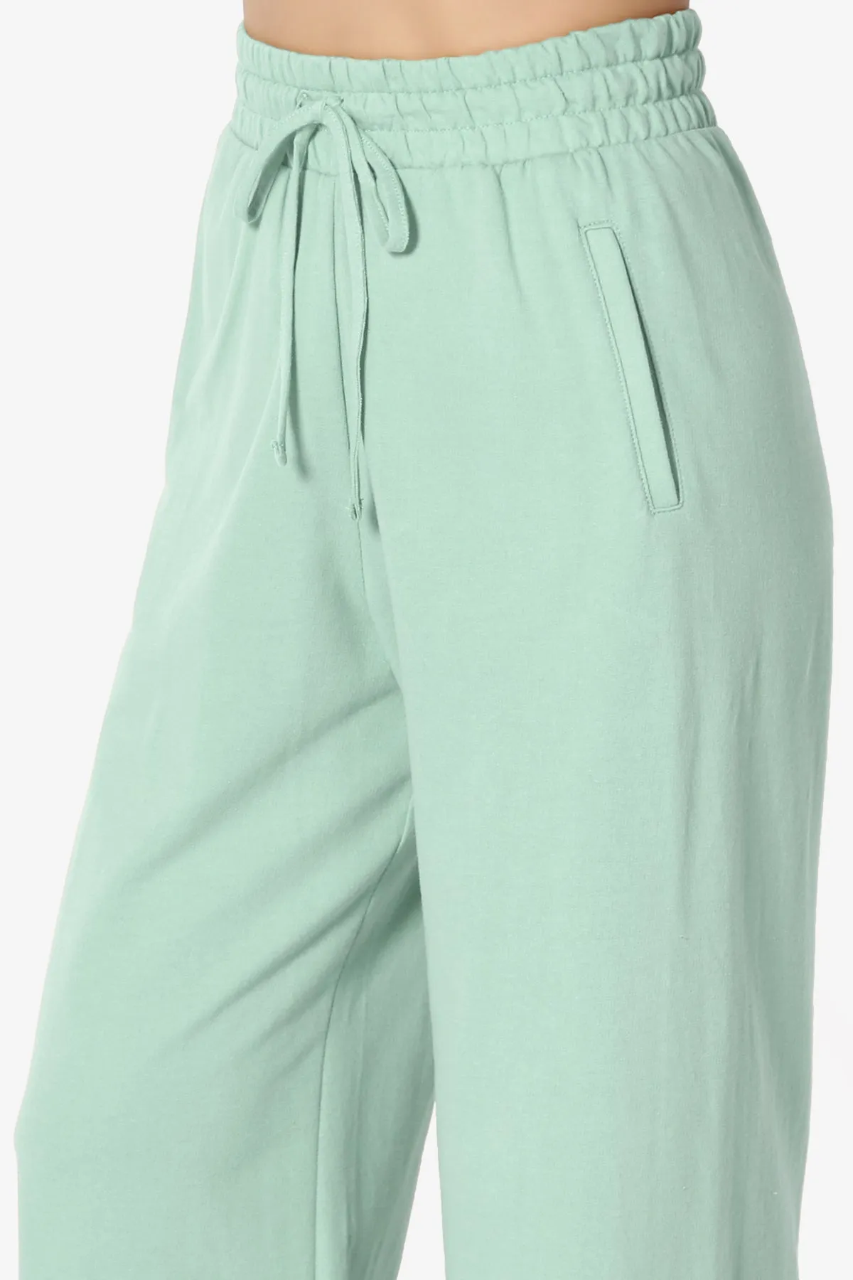 Nia Cotton Terry Wide Leg Track Pants