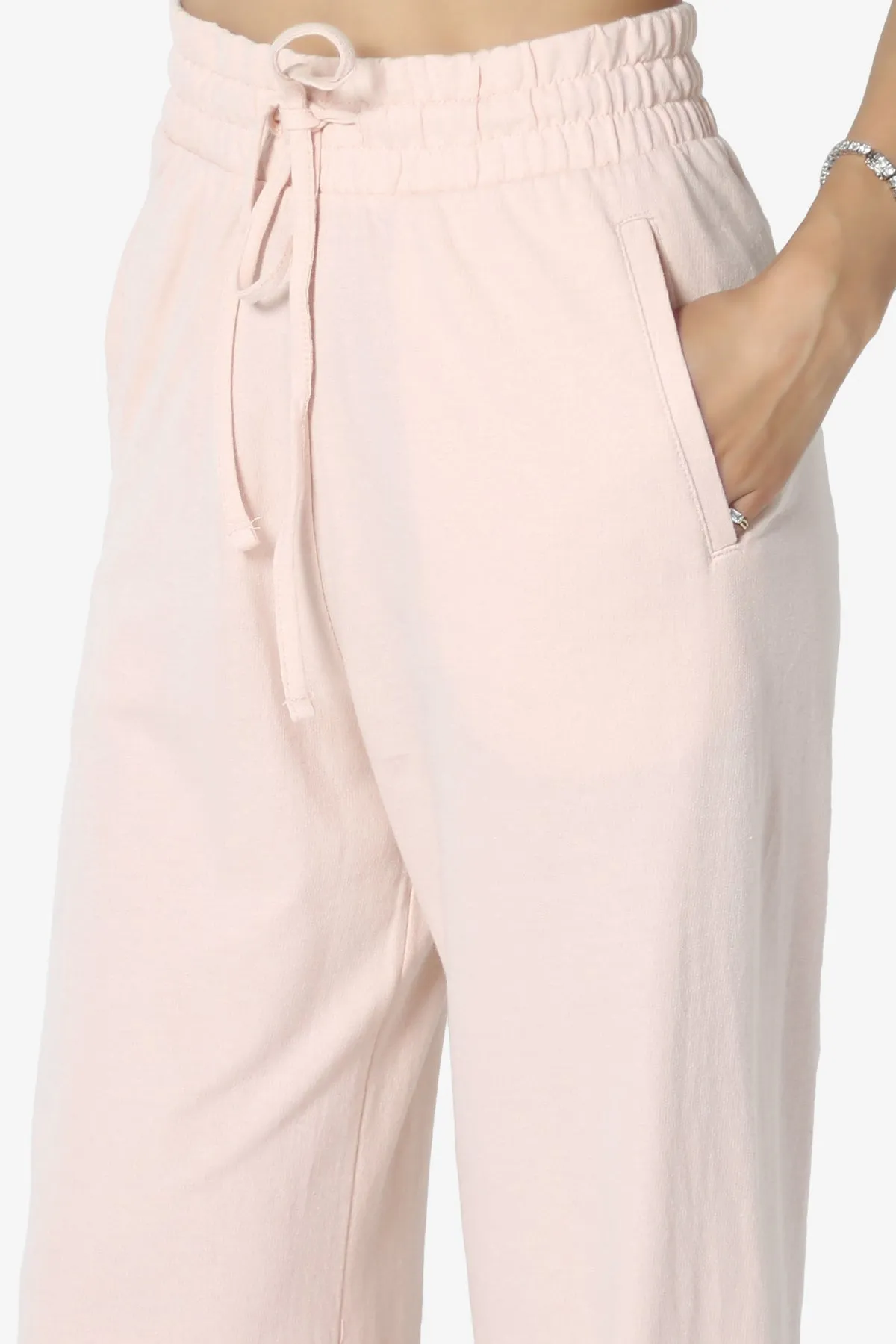 Nia Cotton Terry Wide Leg Track Pants