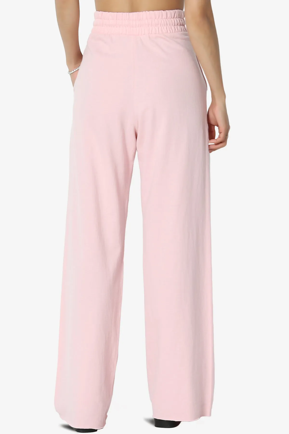 Nia Cotton Terry Wide Leg Track Pants