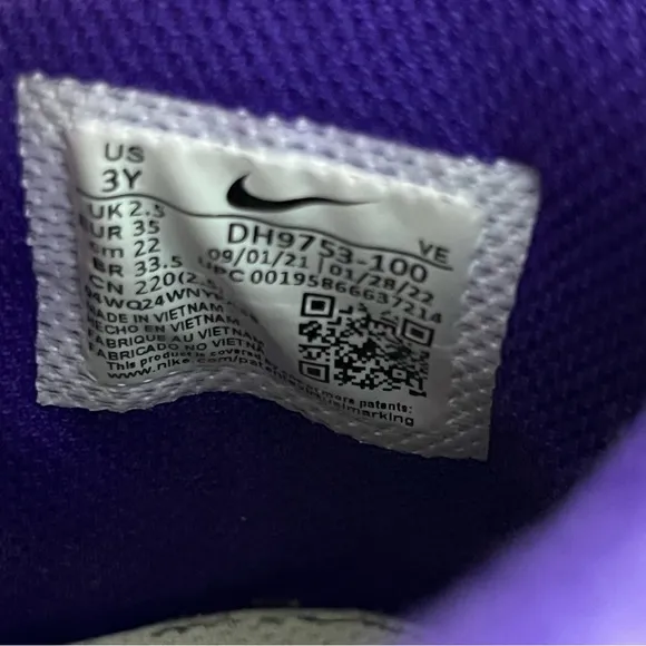 Nike Dunk High Electro Purple Midnight Navy Size 3Y‎ DH9753-100 Shoes (b6)