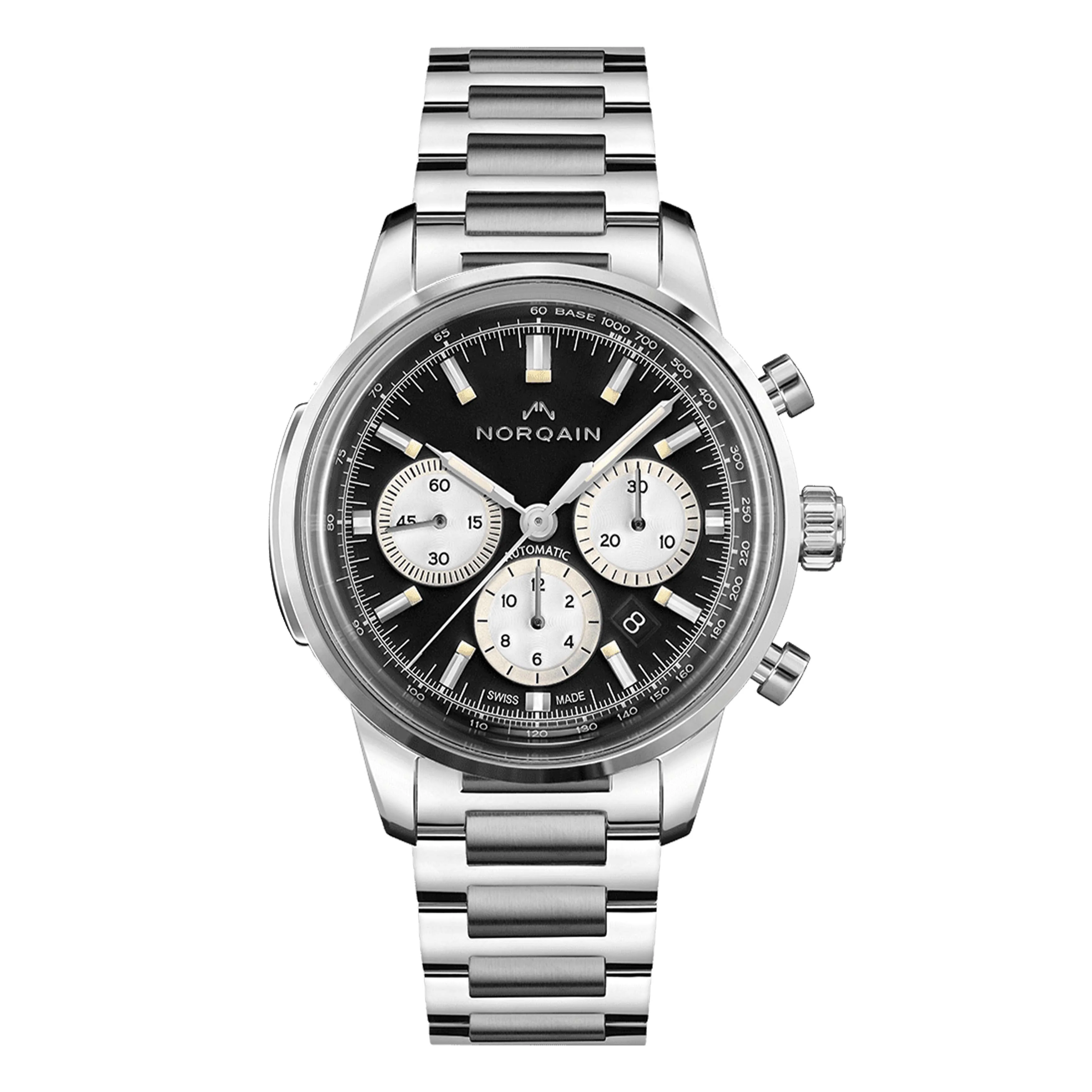 Norqain Freedom 60 Chrono Watch, 43mm Black Dial, N2200S22C/B221/201SC