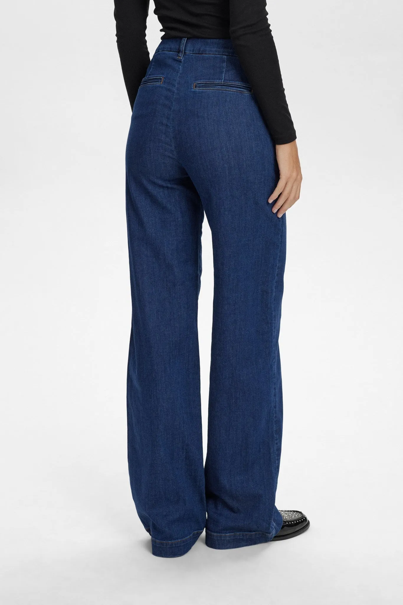 NUAMBER PANTS X LONG - Dark Blue Denim 1