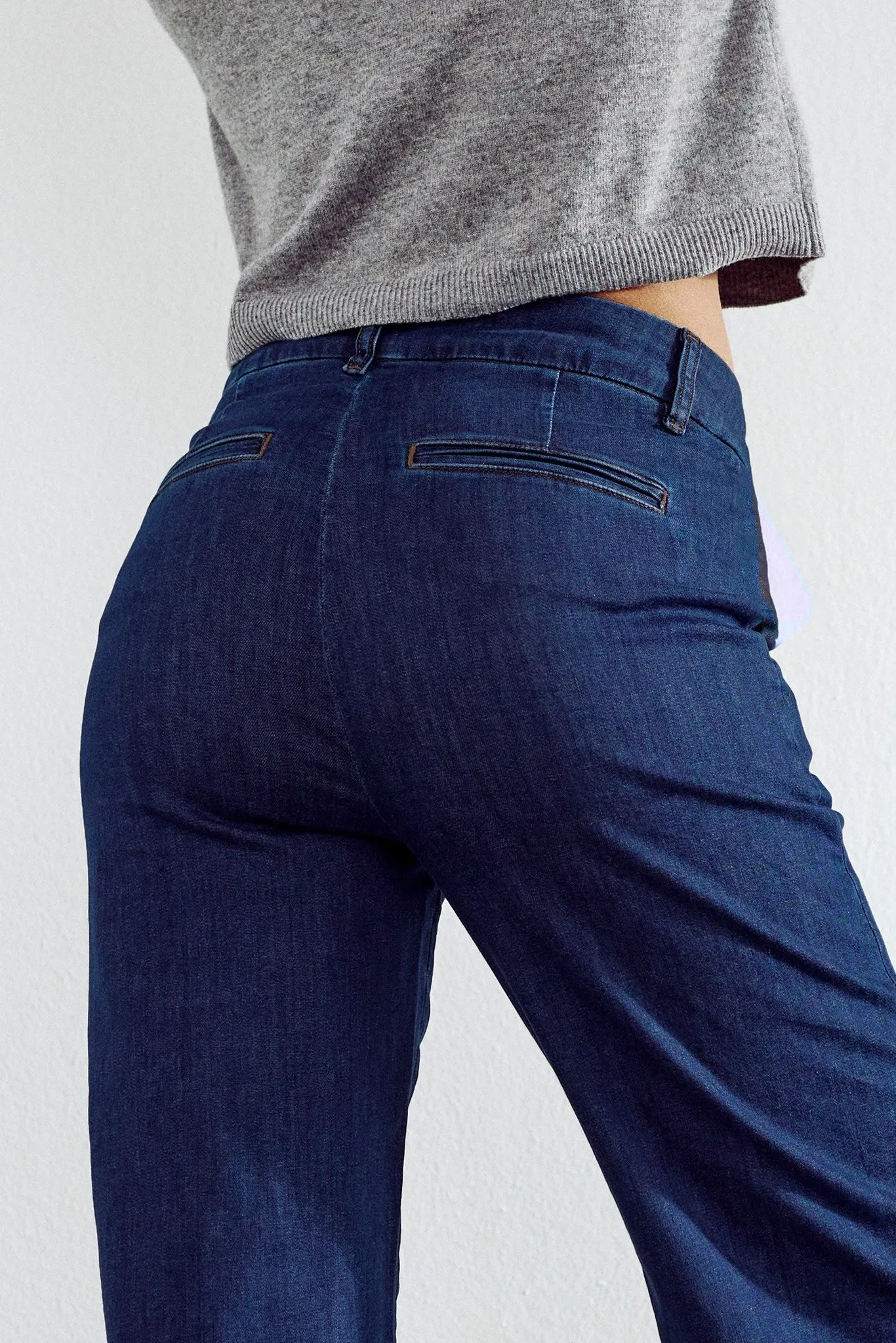 NUAMBER PANTS X LONG - Dark Blue Denim 1