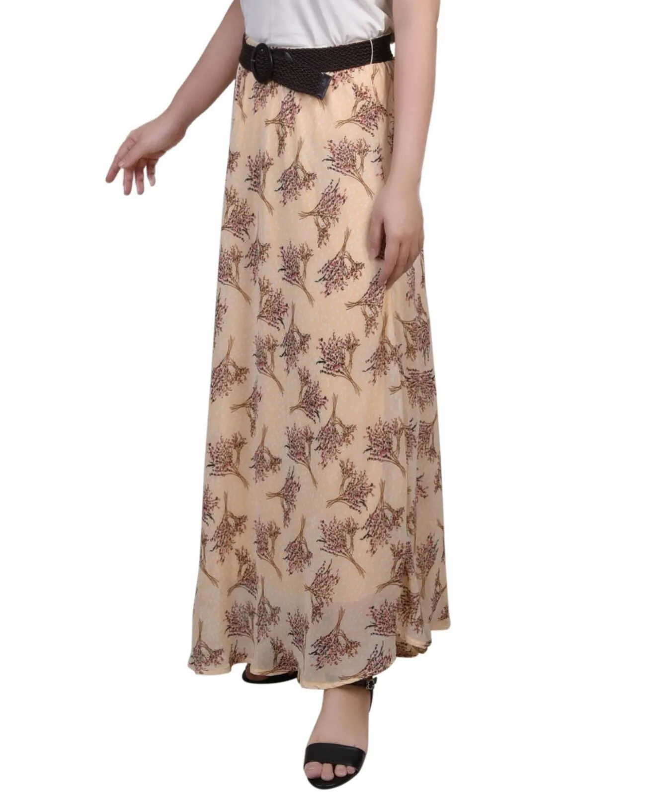 Ny Collection Womens Plus Size Chiffon Maxi Skirt PCCK0239D