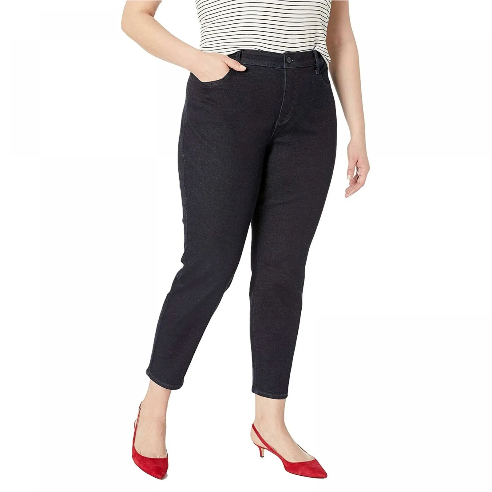 NYDJ Women's Plus Size 5-Pocket Skinny Ankle Jeans