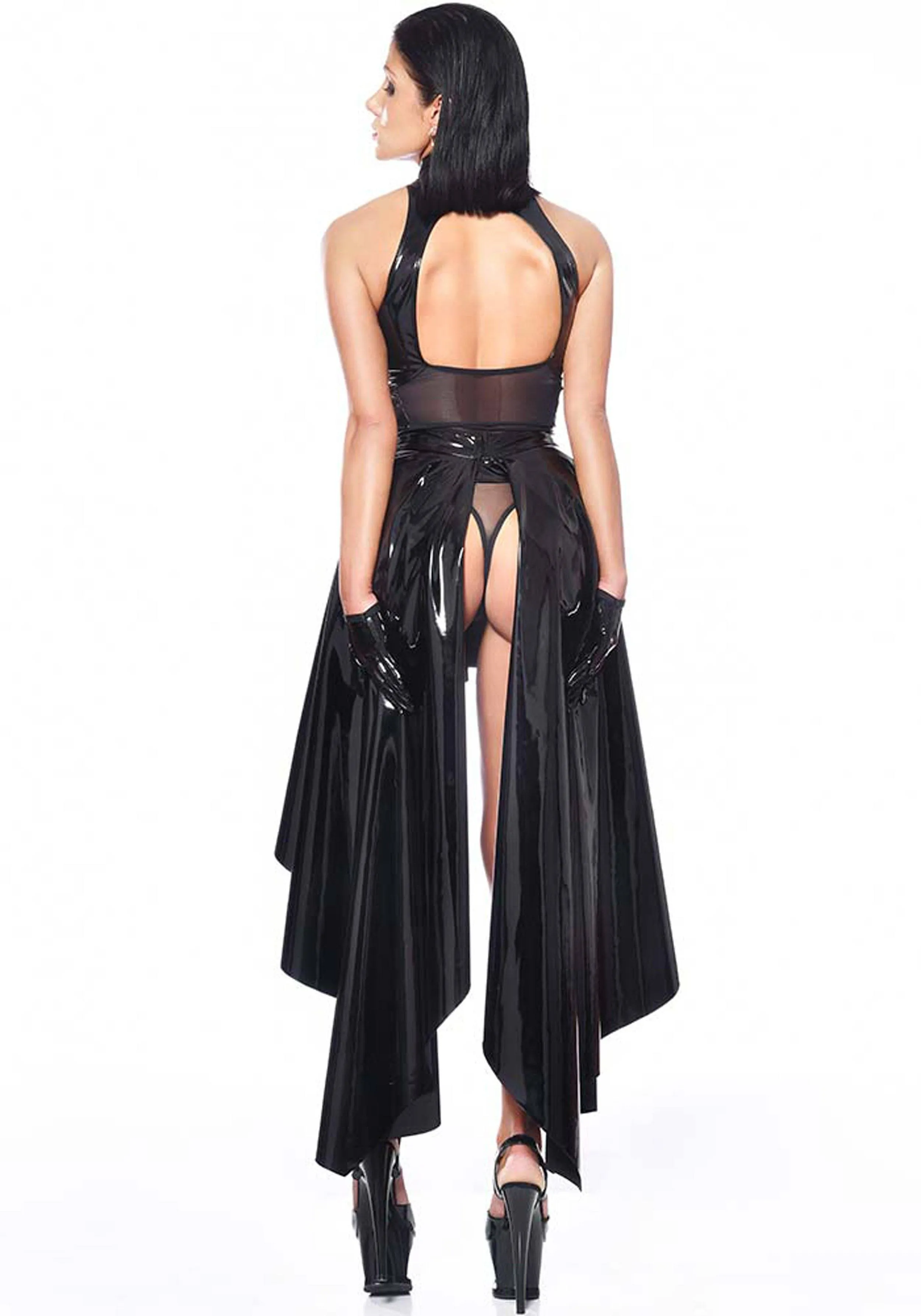 O Vinyl Skirt Fetish Skirts | Black Vinyl