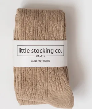 Oat Cable Knit Tights