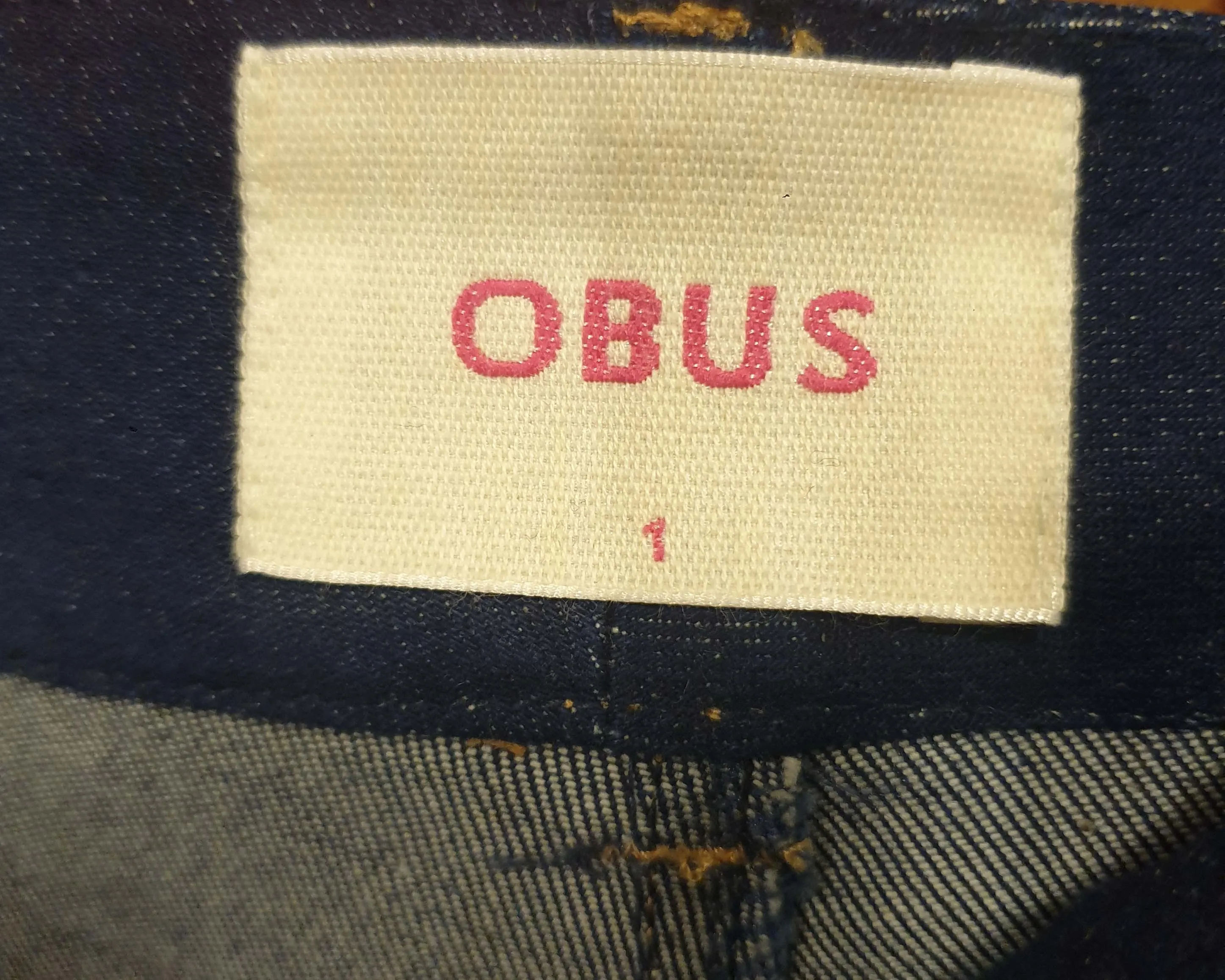 Obus dark denim wide leg jeans size 1, best fits size 8