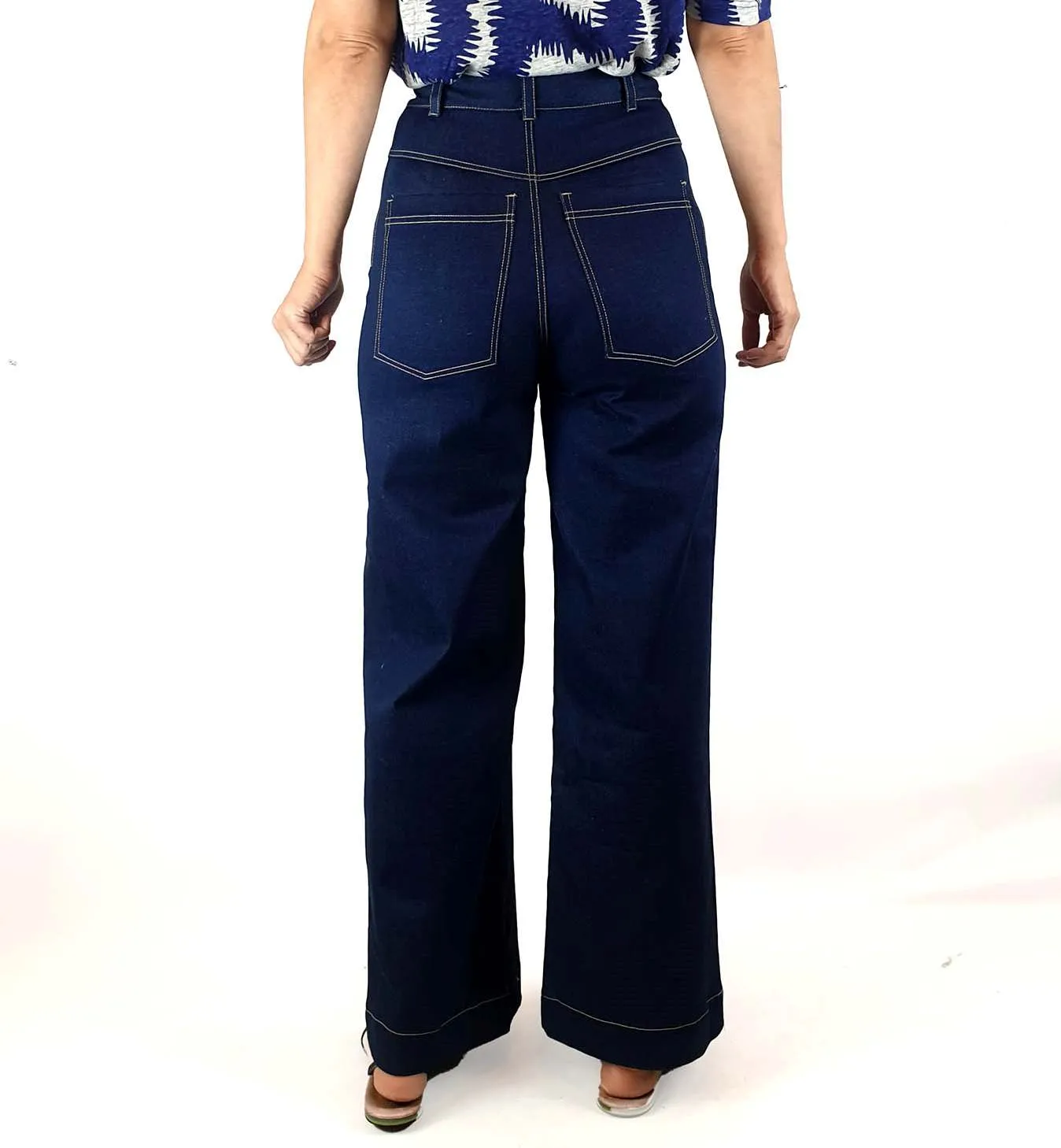 Obus dark denim wide leg jeans size 1, best fits size 8