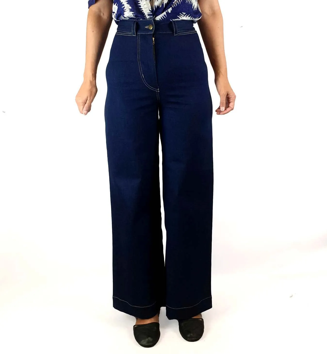 Obus dark denim wide leg jeans size 1, best fits size 8