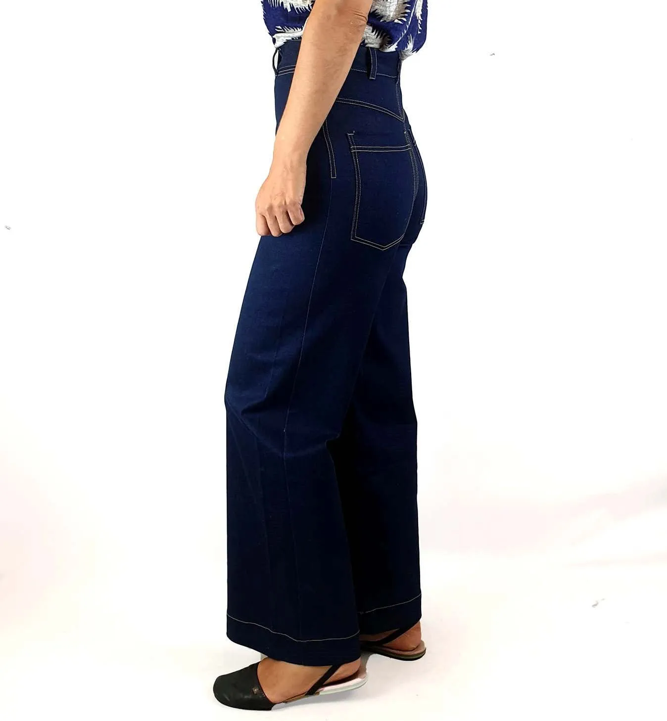 Obus dark denim wide leg jeans size 1, best fits size 8