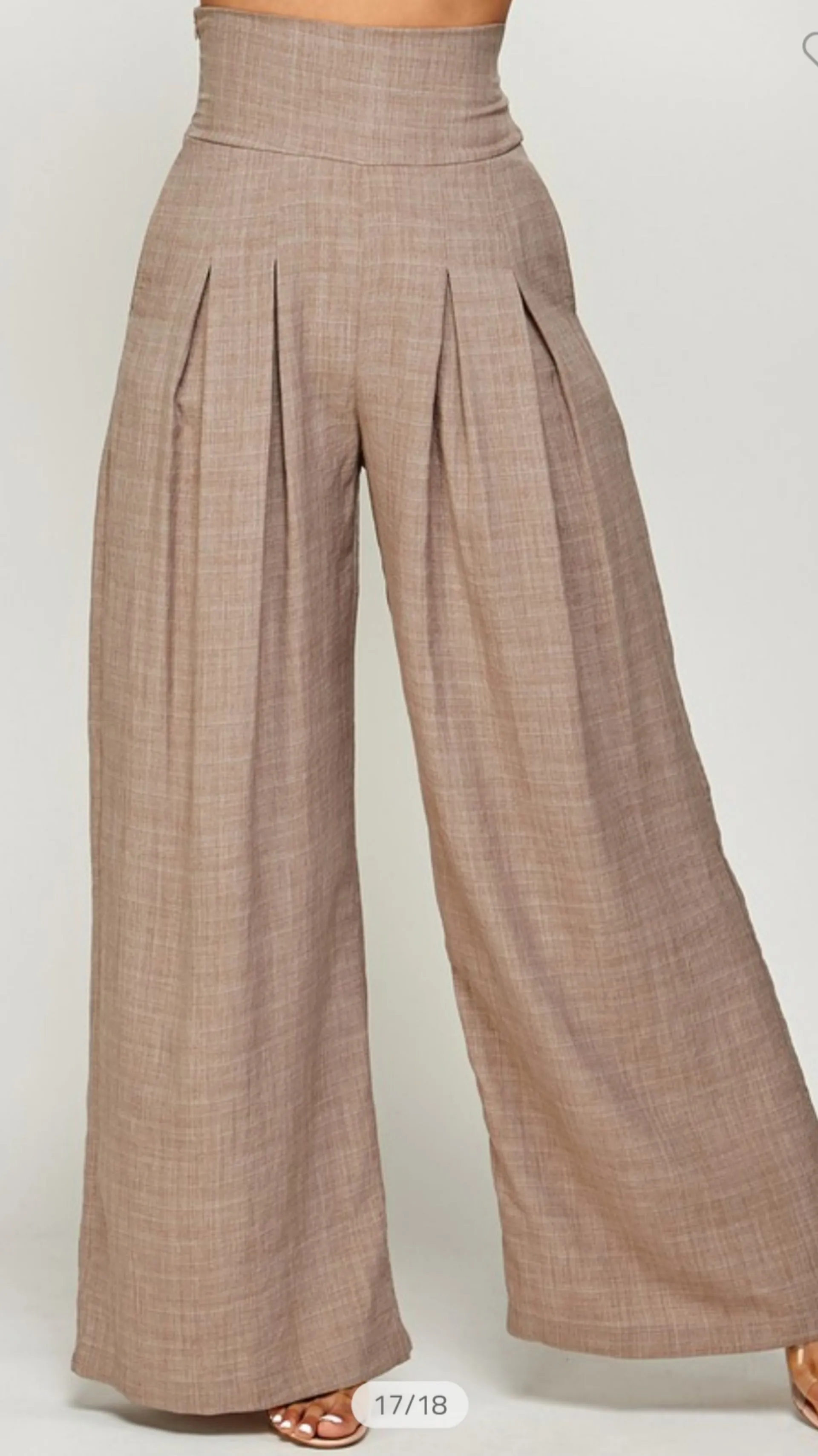 Office Type Palazzo Pants | Mocca