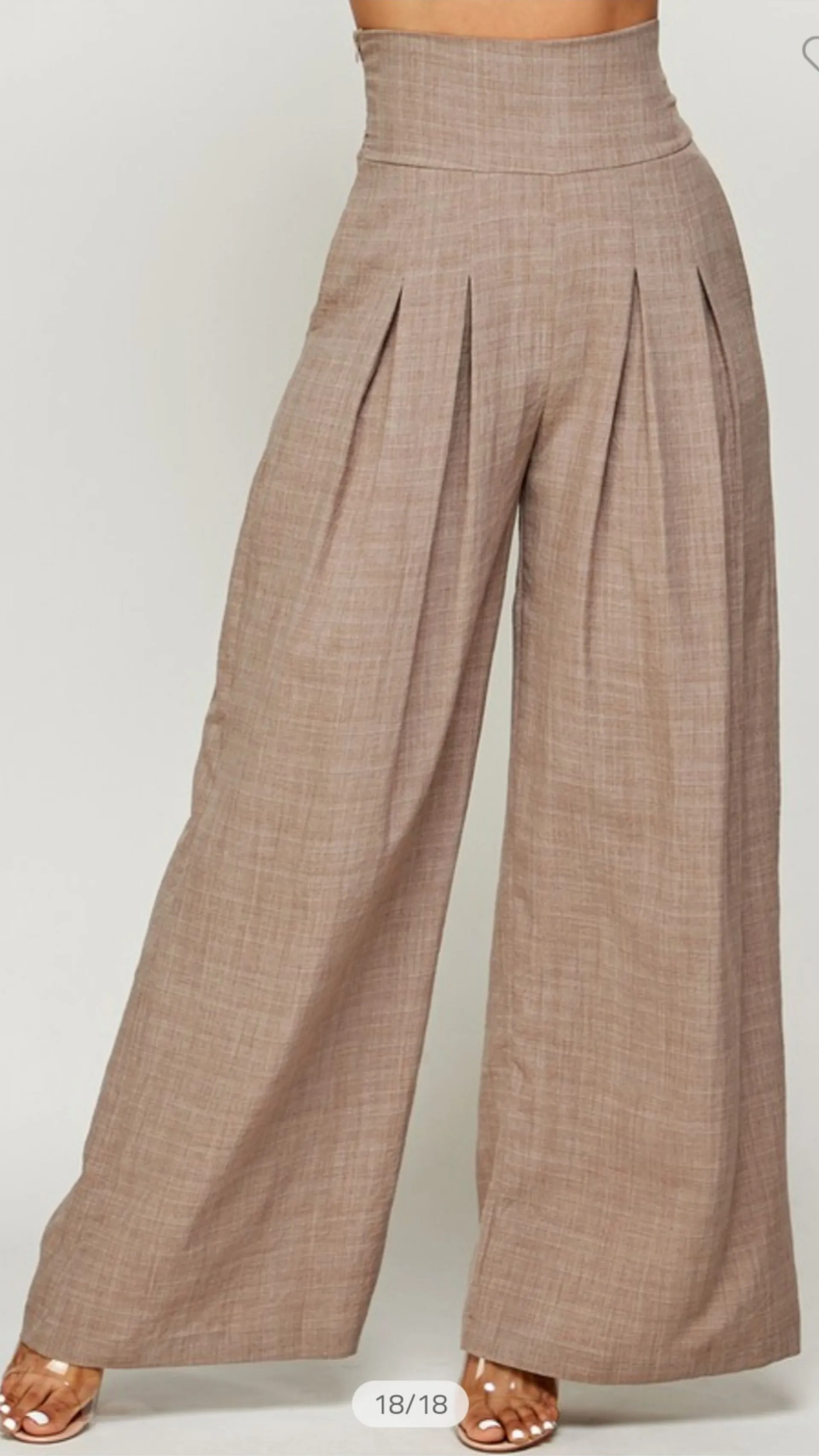 Office Type Palazzo Pants | Mocca