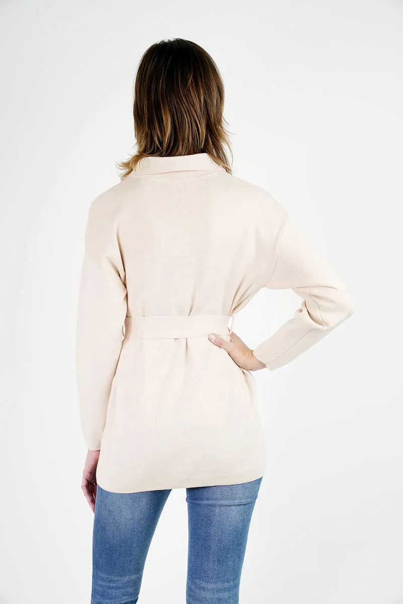 Olive Military Cardigan
