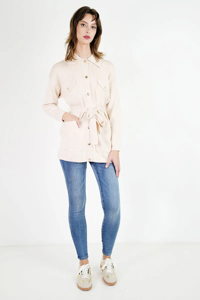 Olive Military Cardigan