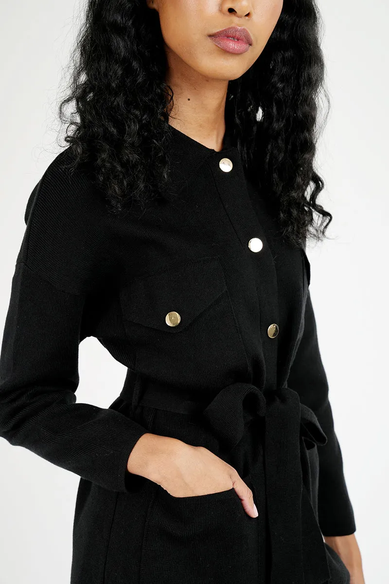 Olive Military Cardigan