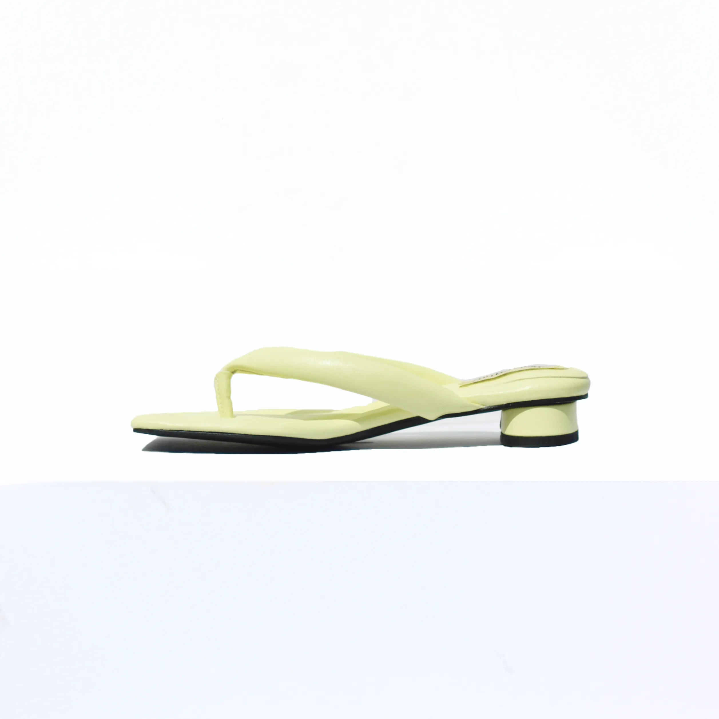 Olivia Vegan Leather Open Toe Mules | Yellow