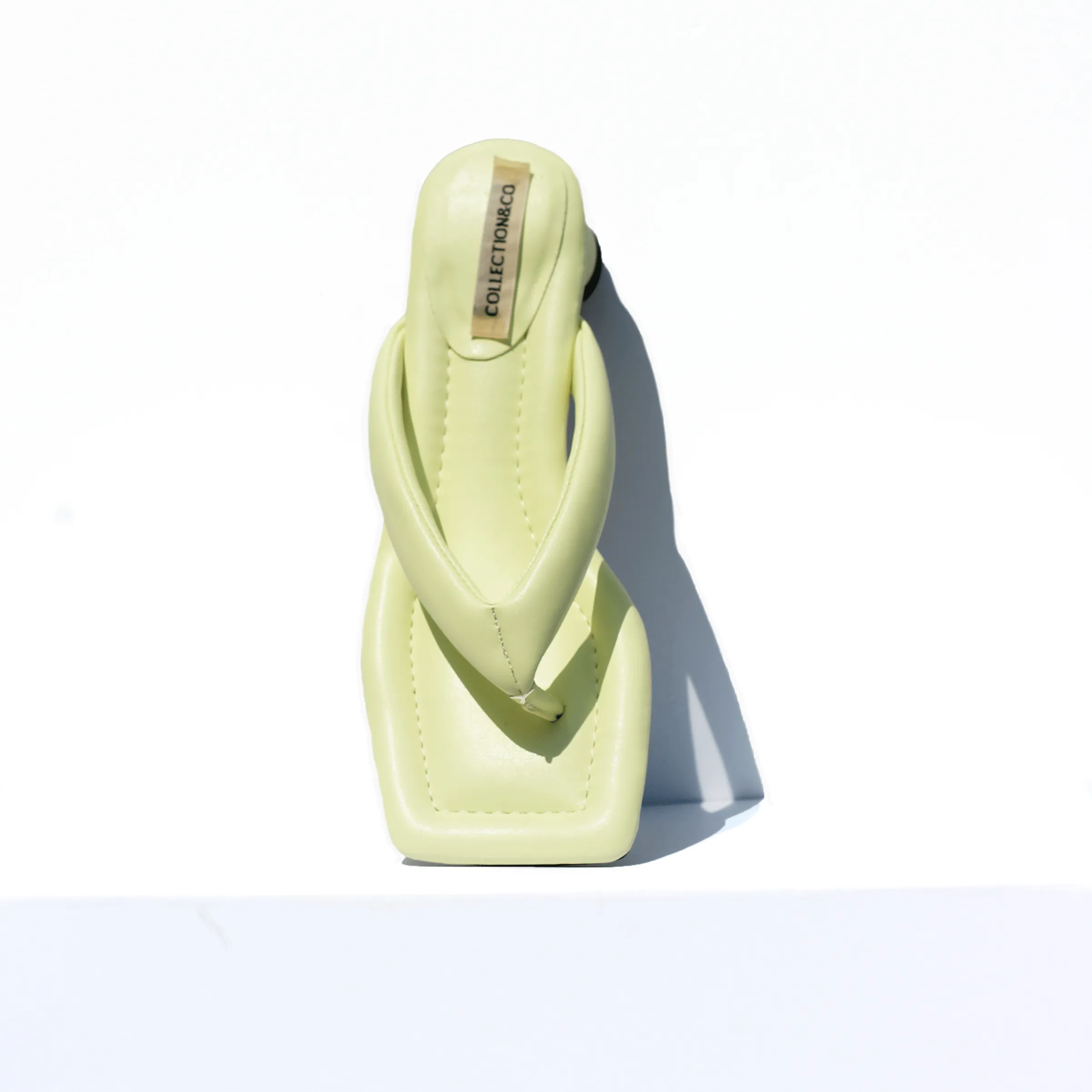Olivia Vegan Leather Open Toe Mules | Yellow