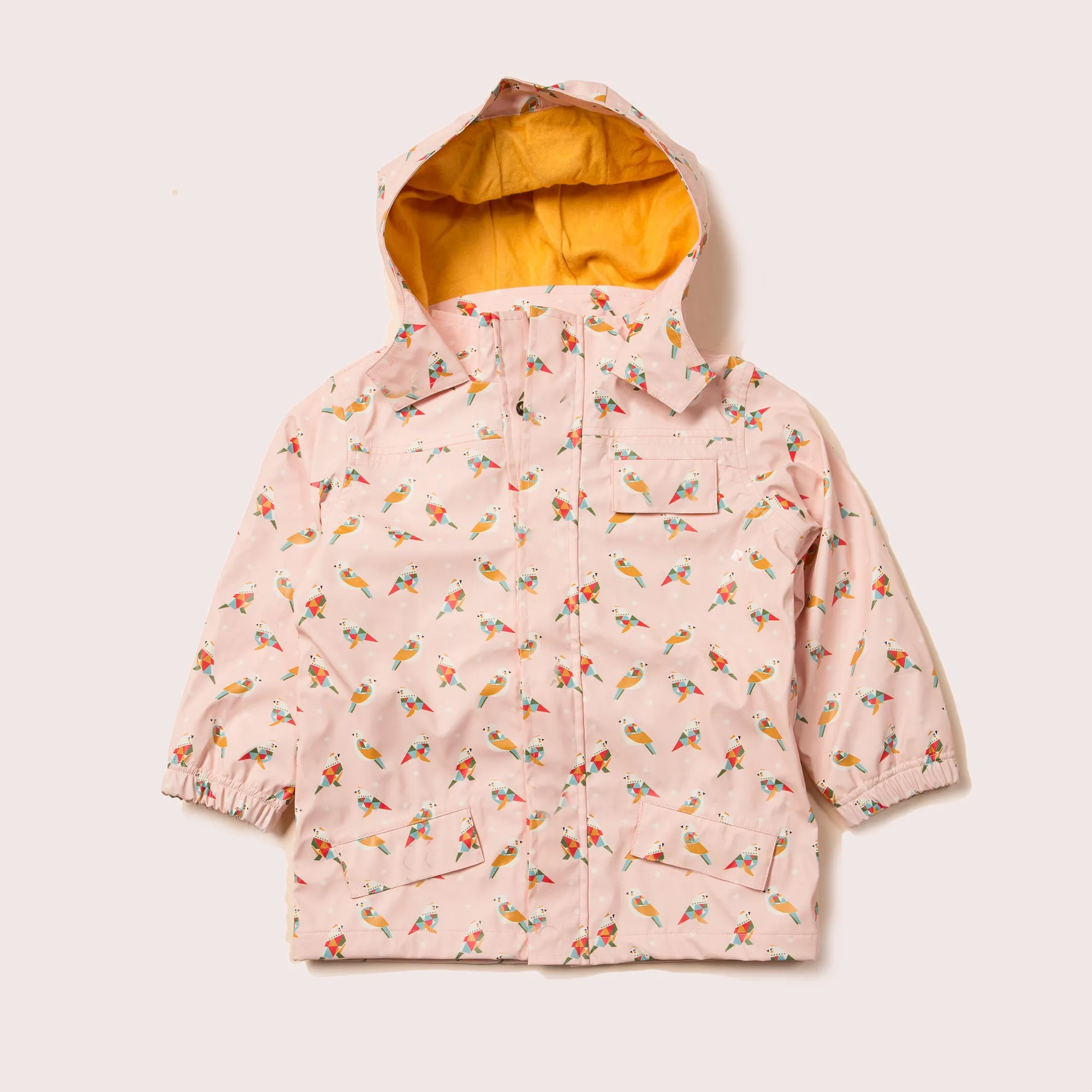 Origami Birds Waterproof Recycled Raincoat