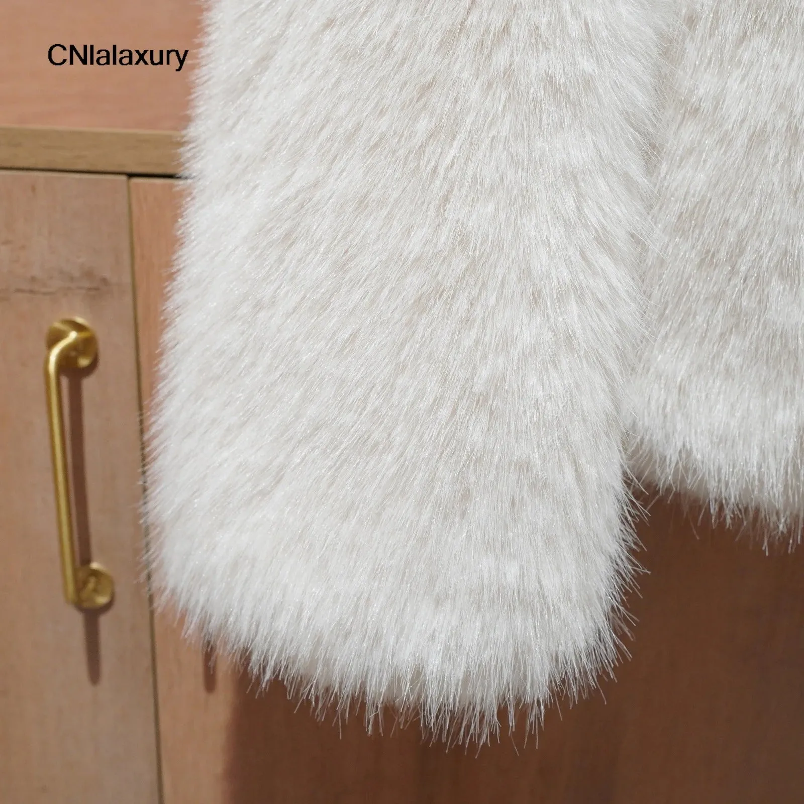 Original Quality Elegant Solid Turn Down Collar Long Sleeve Faux Fur Coat Women Fashion Casual Loose Fur Jacket Y2k Tops