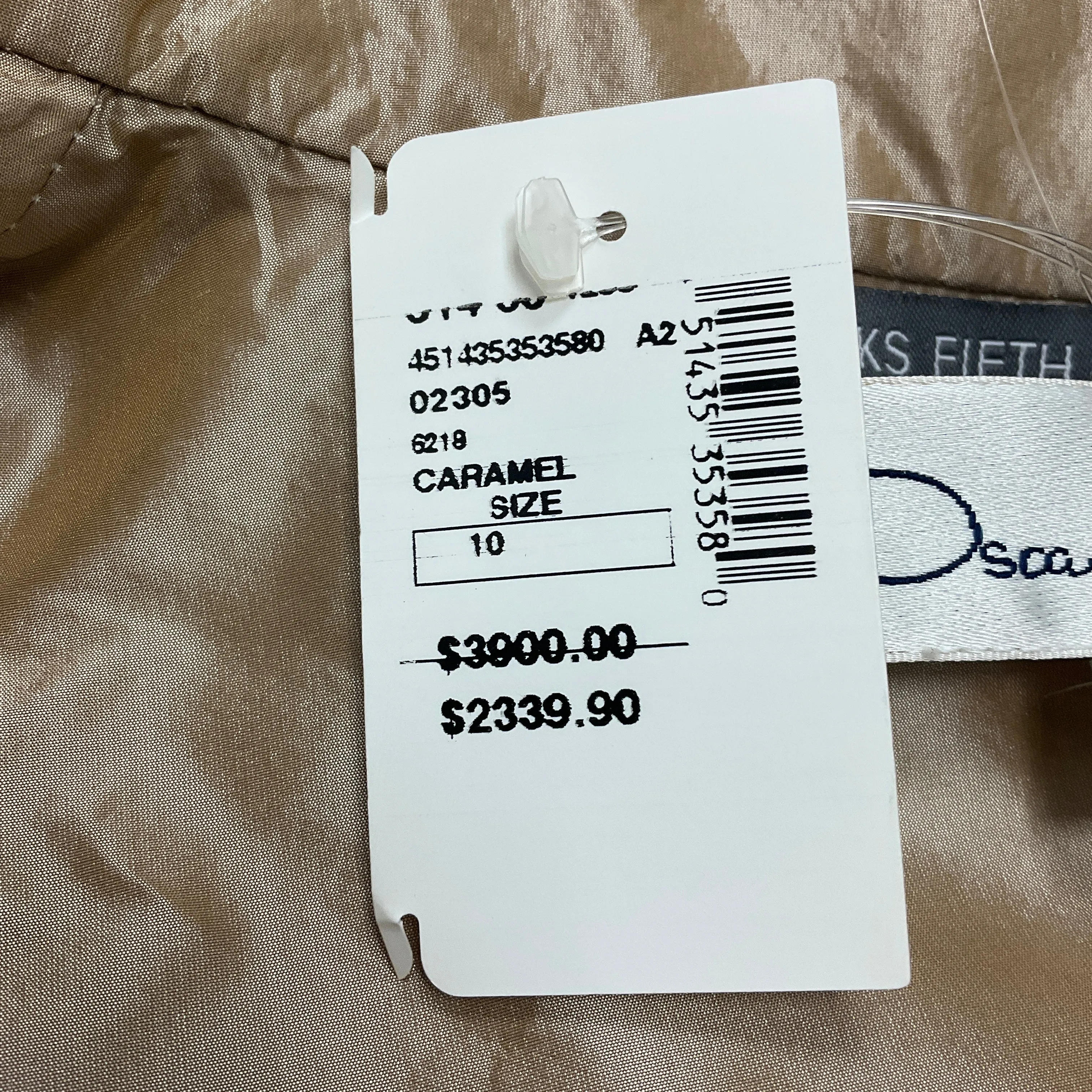 Oscar de la Renta Vintage Caramel Silk Evening Jacket