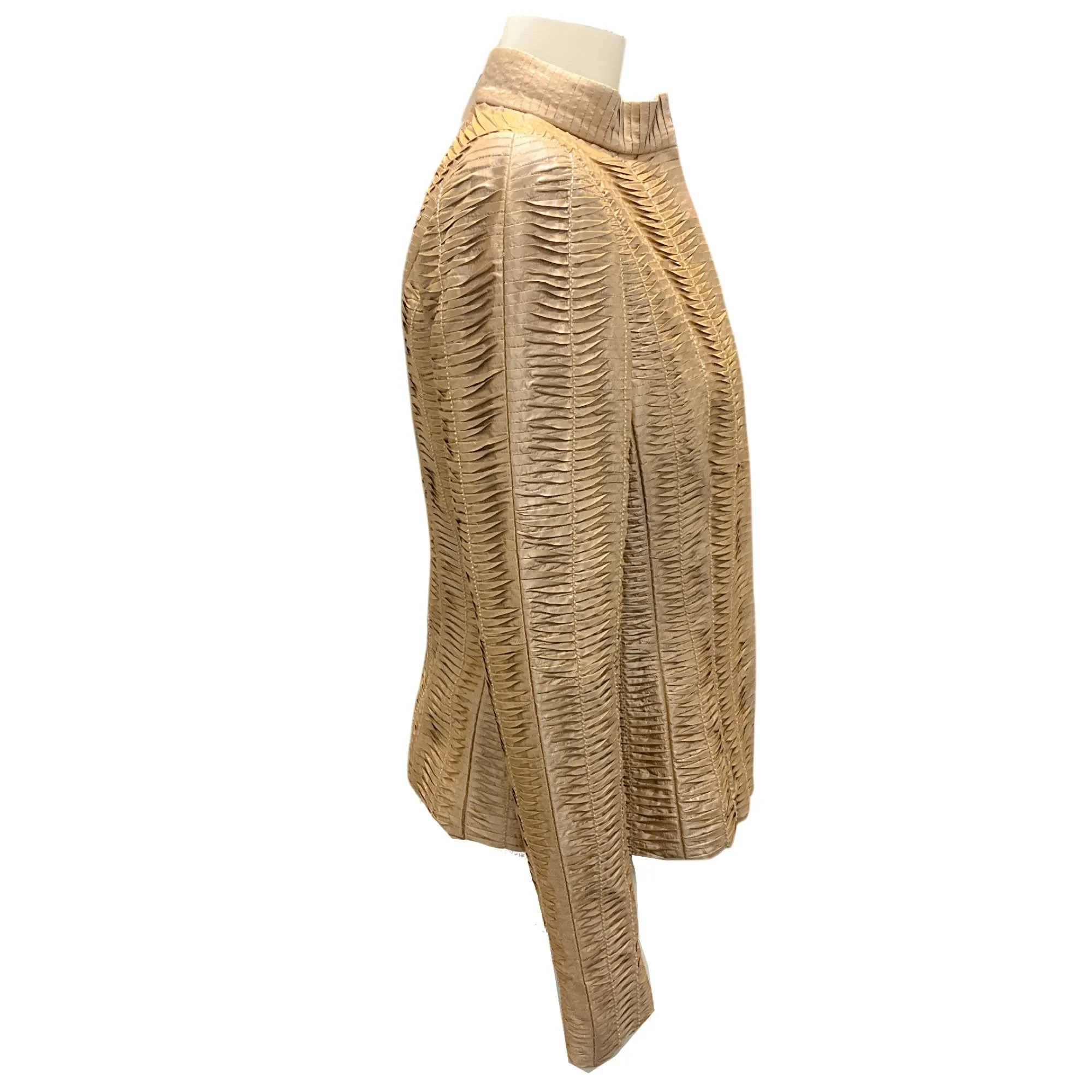 Oscar de la Renta Vintage Caramel Silk Evening Jacket