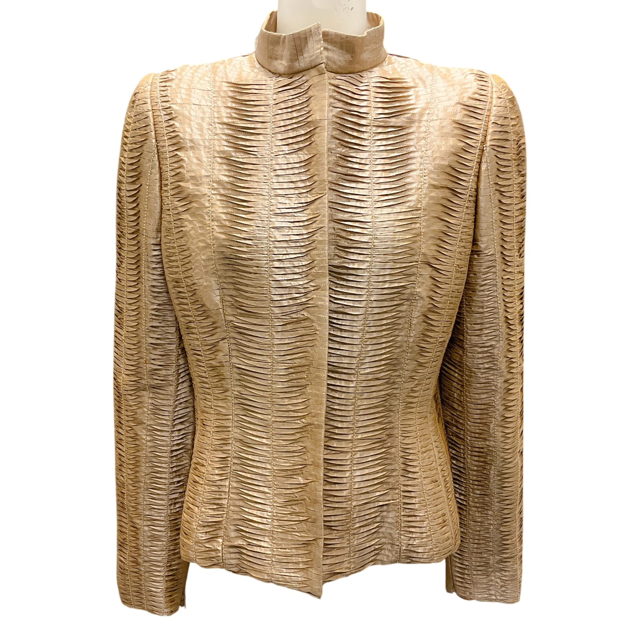 Oscar de la Renta Vintage Caramel Silk Evening Jacket