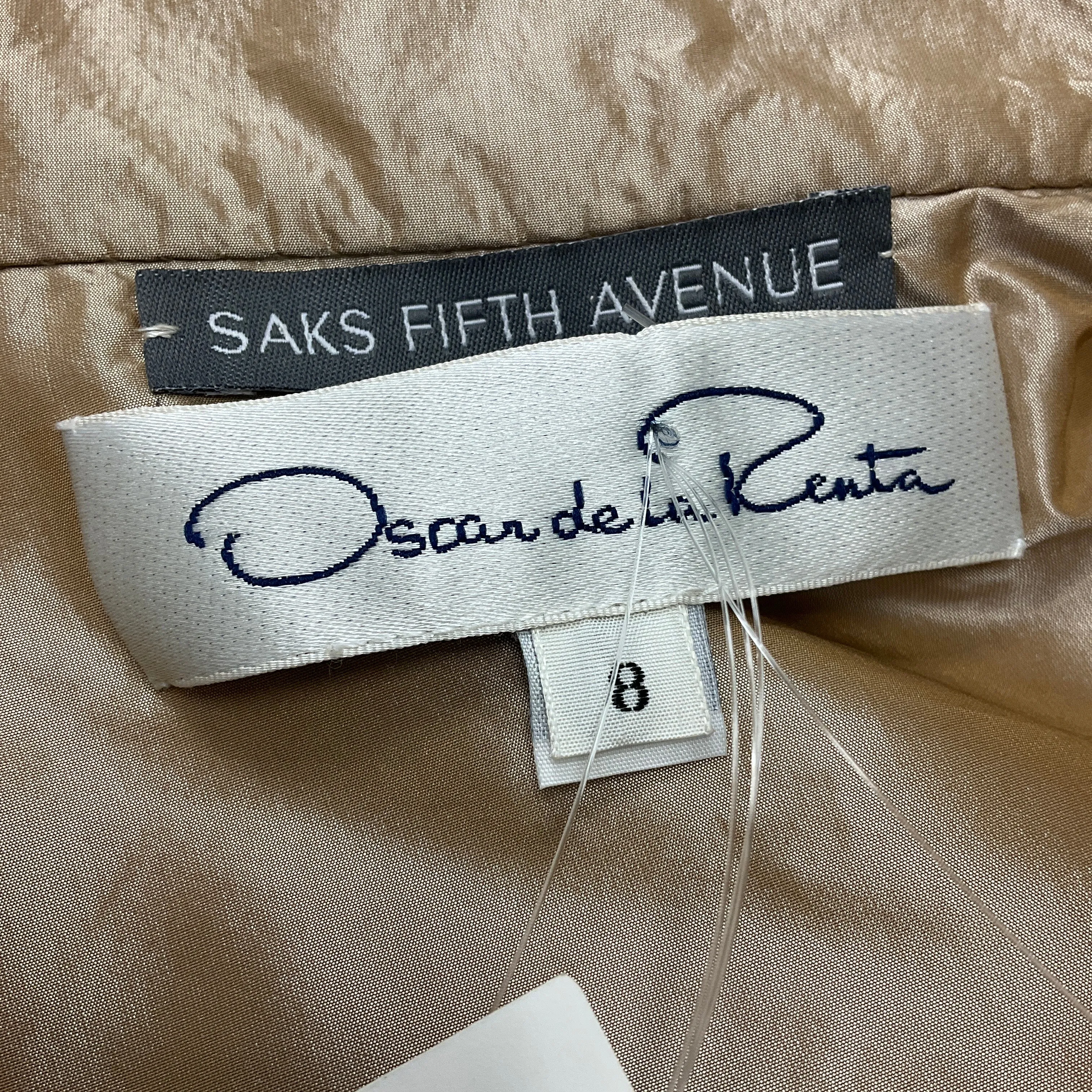 Oscar de la Renta Vintage Caramel Silk Evening Jacket