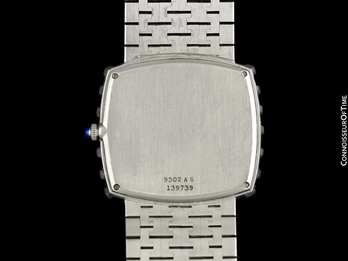 Owned & Worn By Red Skelton - 1970's Piaget Vintage Mens Bracelet Watch - 18K White Gold & Approx. 2 Carats of Diamonds