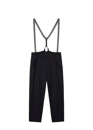 Pants / JNBY Retro Style Cropped Bib Pants