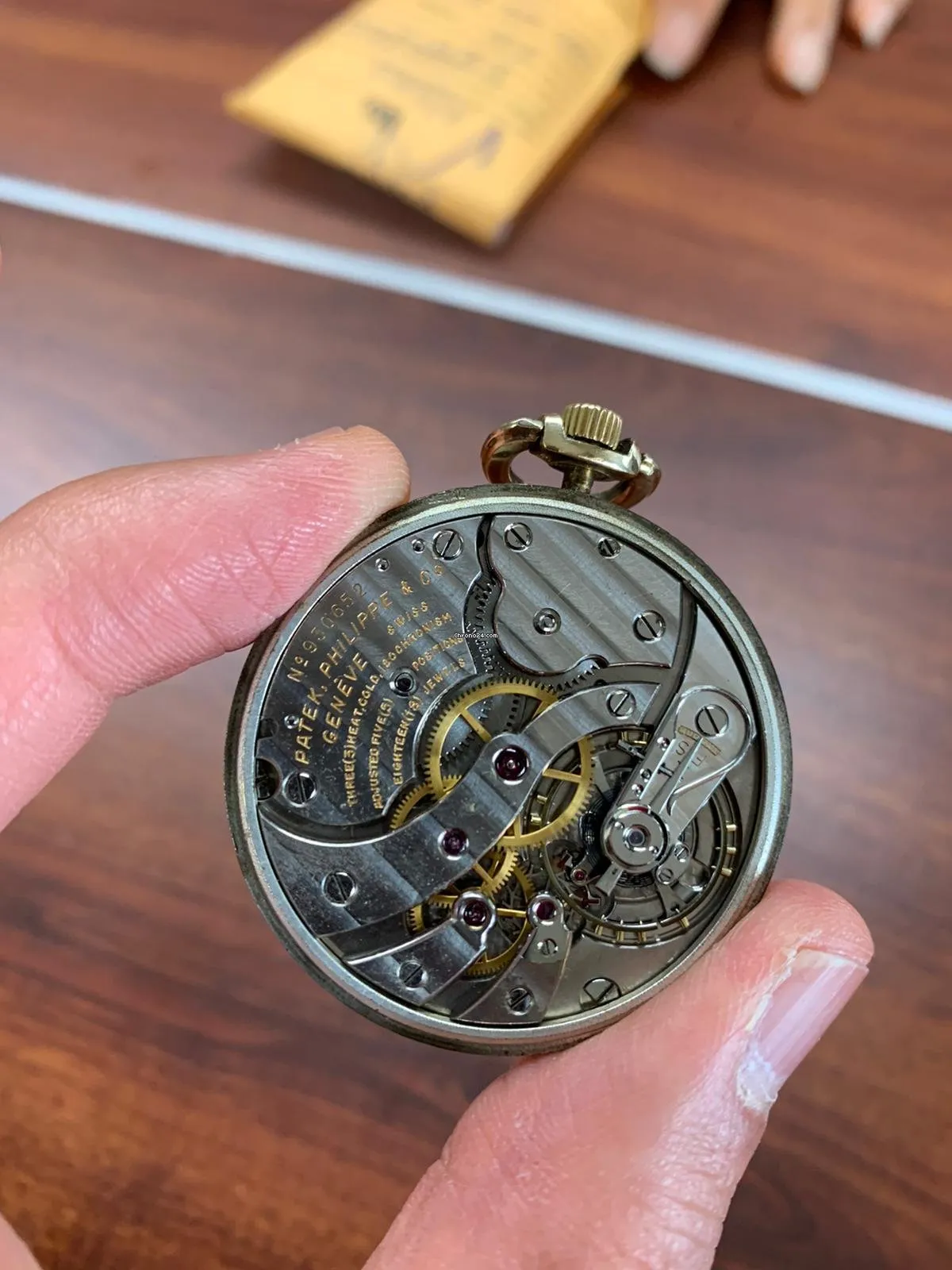 Patek Philippe 1950's Vintage Pocket Watch - Yellow Gold - White Dial