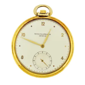 Patek Philippe 1950's Vintage Pocket Watch - Yellow Gold - White Dial