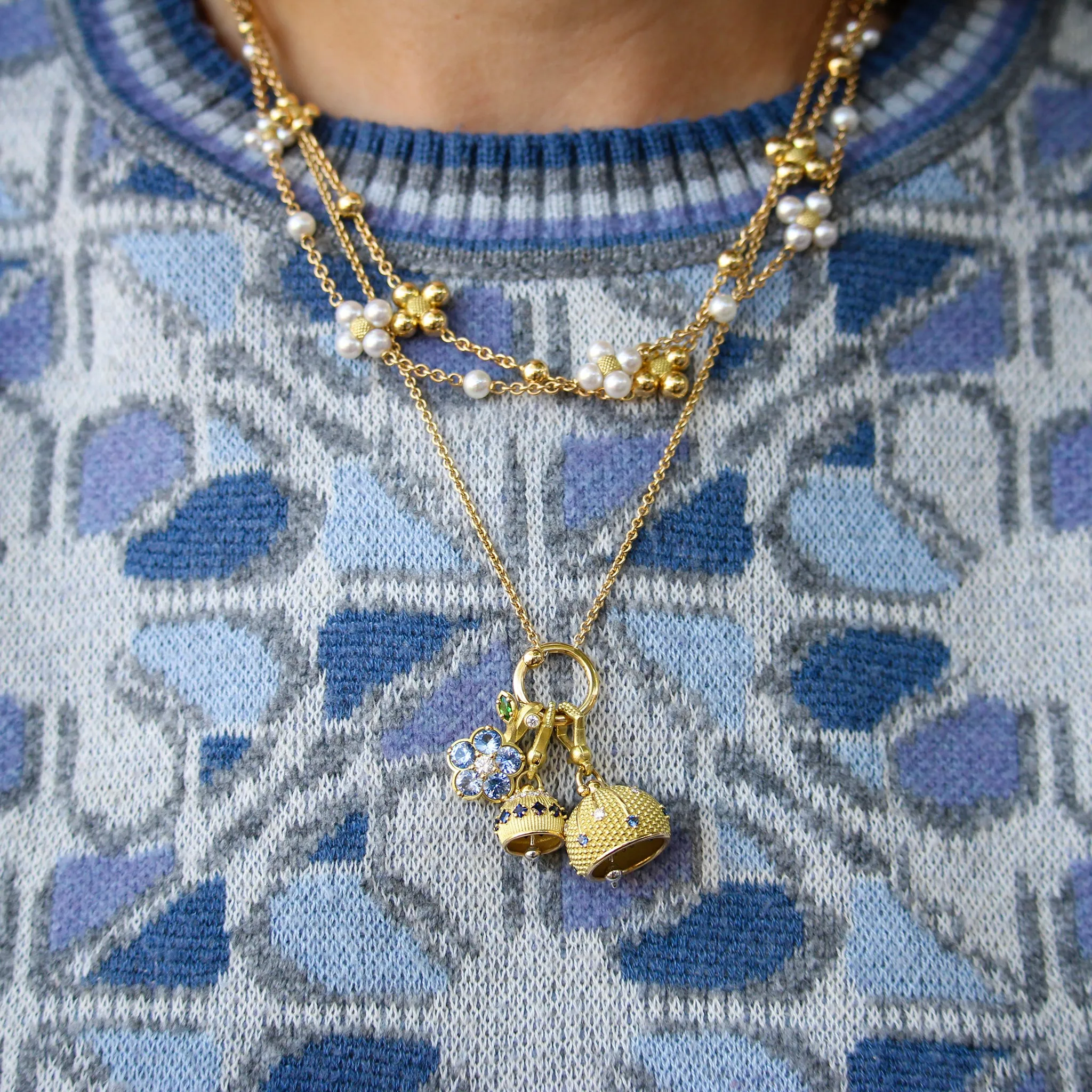 Paul Morelli Blue Sapphire Wild Child Snap-Over Pendant