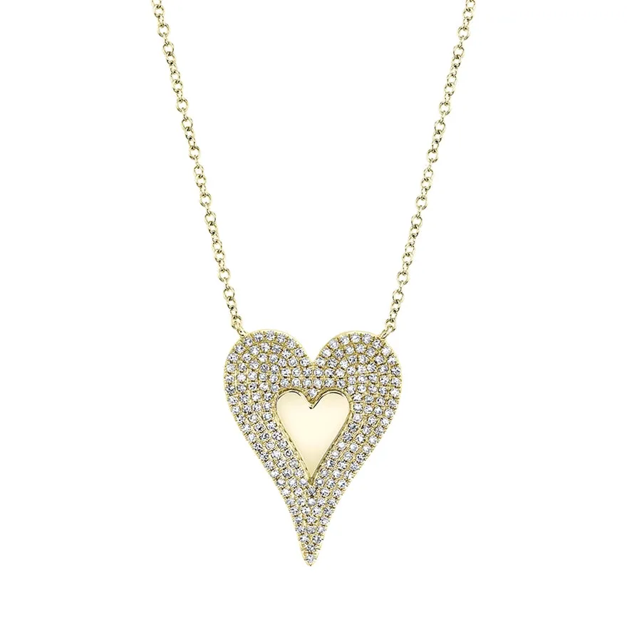 Pave Heart Necklace