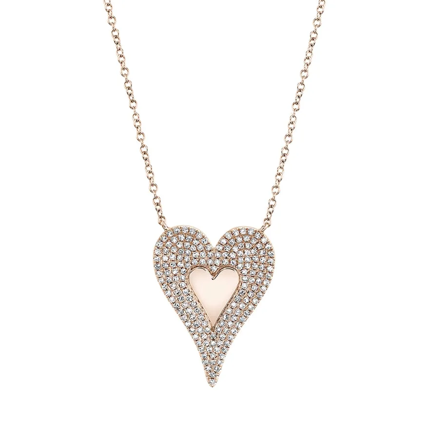 Pave Heart Necklace