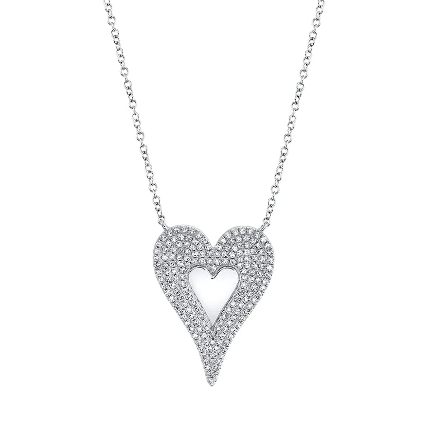 Pave Heart Necklace