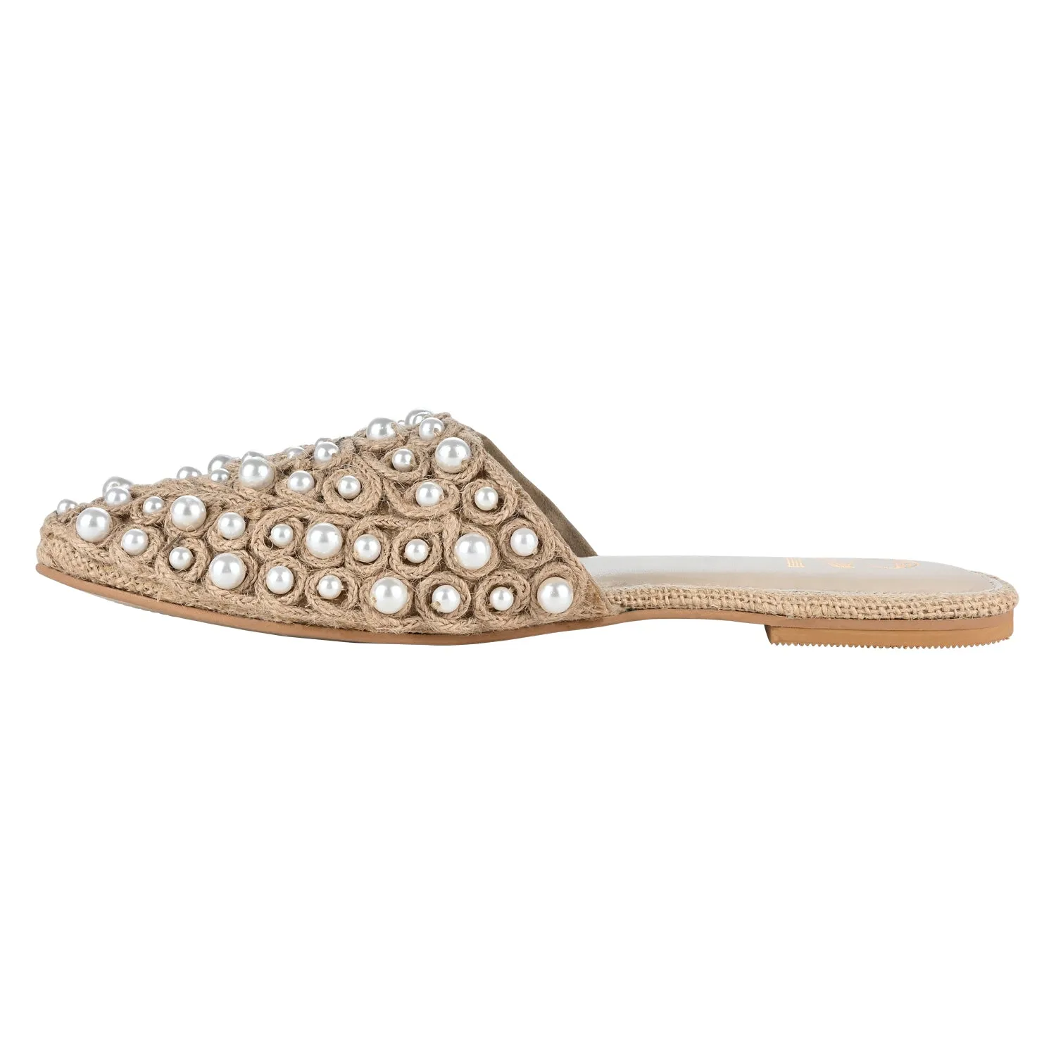 Pearly Jute Mules