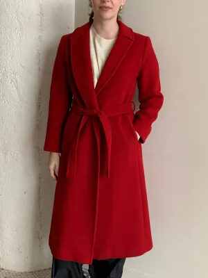 Pendleton red wool wrap coat