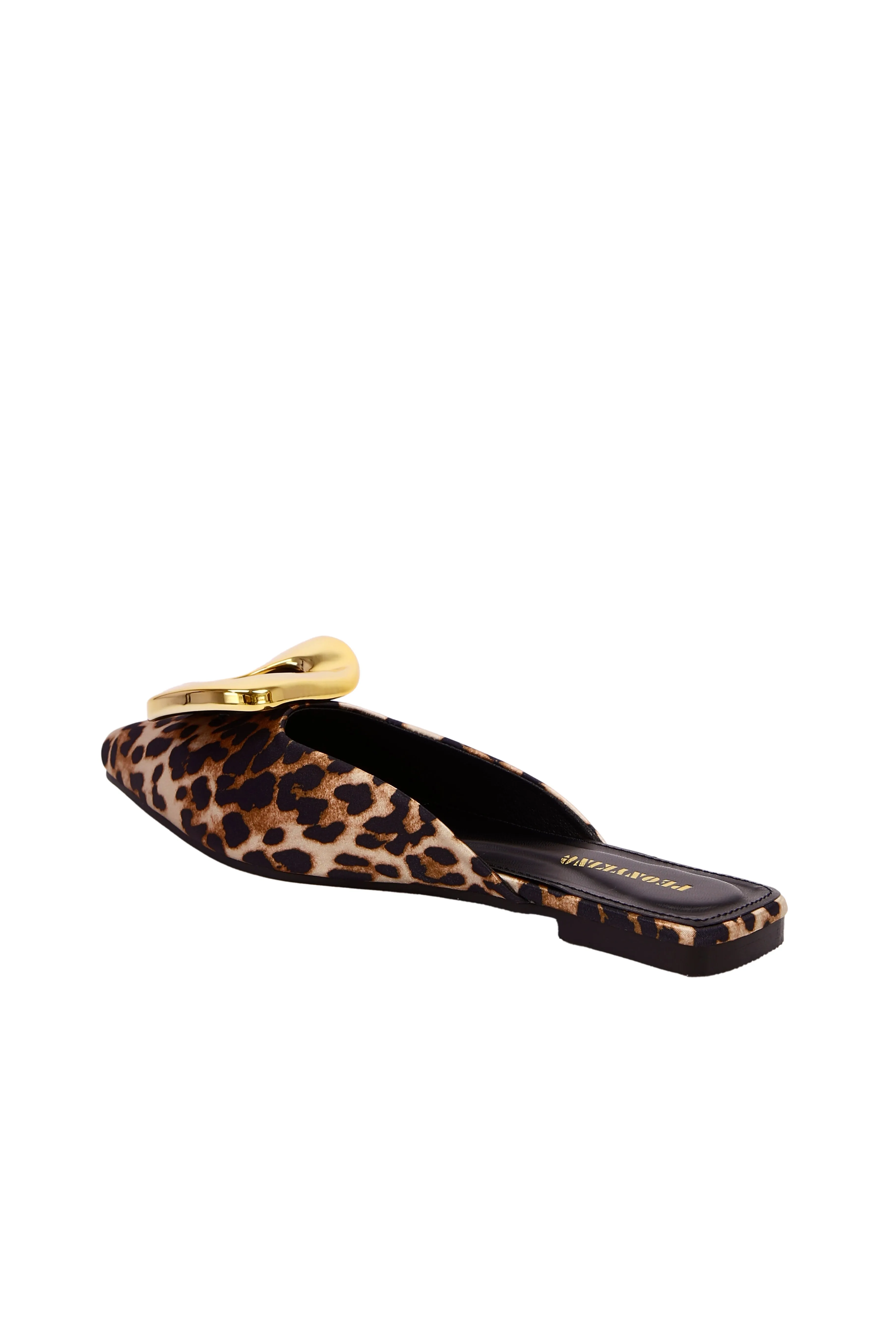 Peonyking leopard print slingback closed toe shoes
