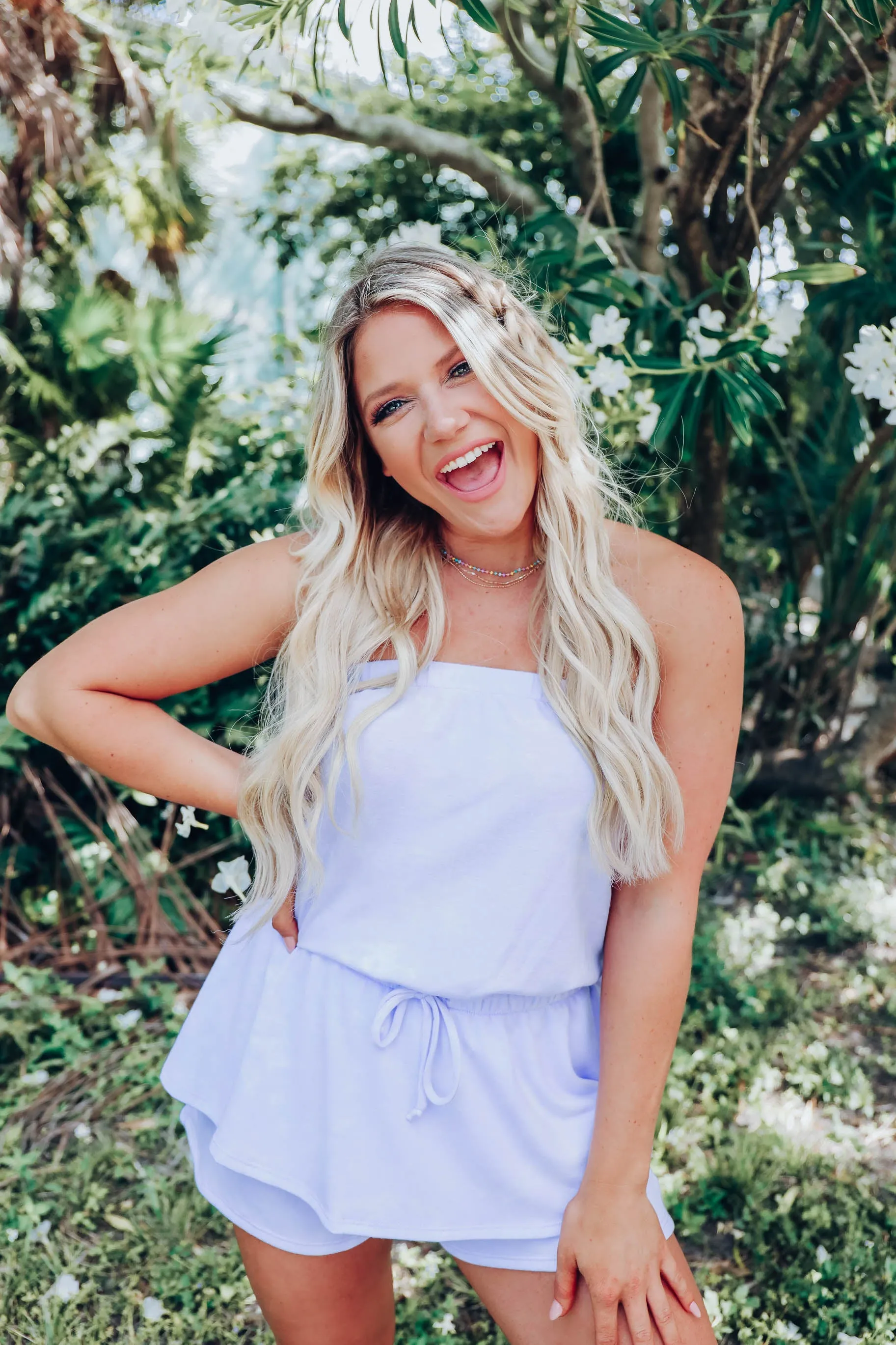 Periwinkle Peplum Romper