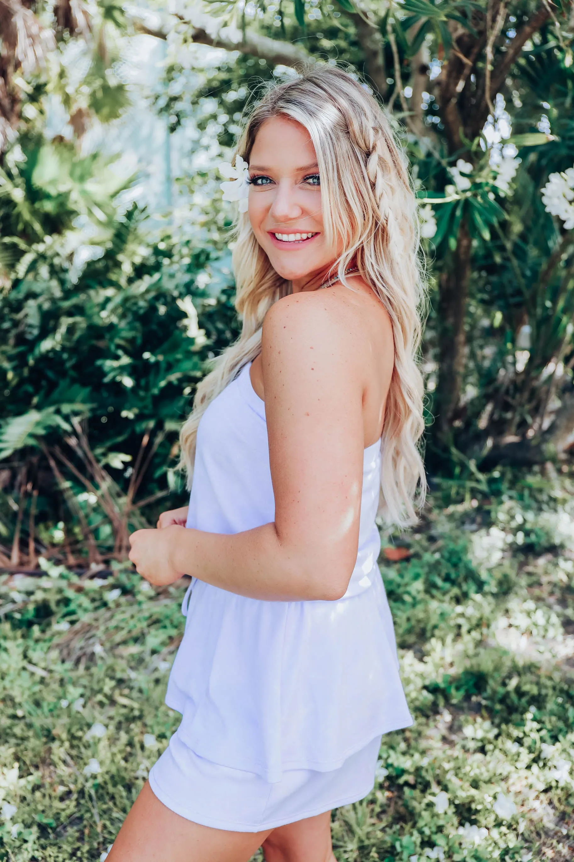 Periwinkle Peplum Romper