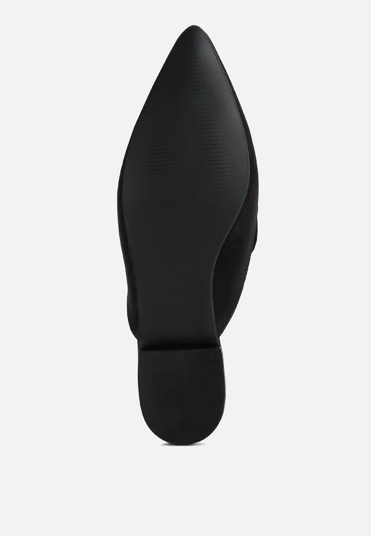Perrine Diamante Brooch Slip On Mules By Ruw